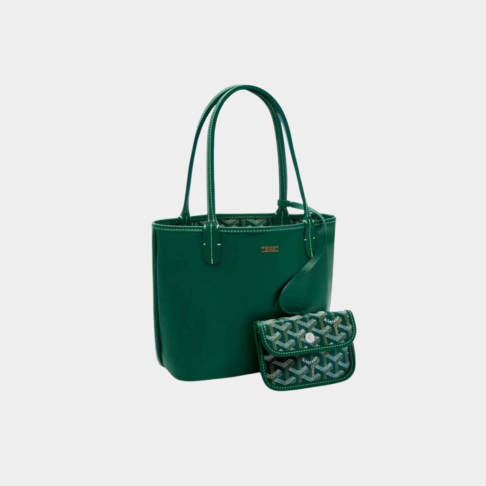 Goyard Anjou Mini Bag, Green, Front View