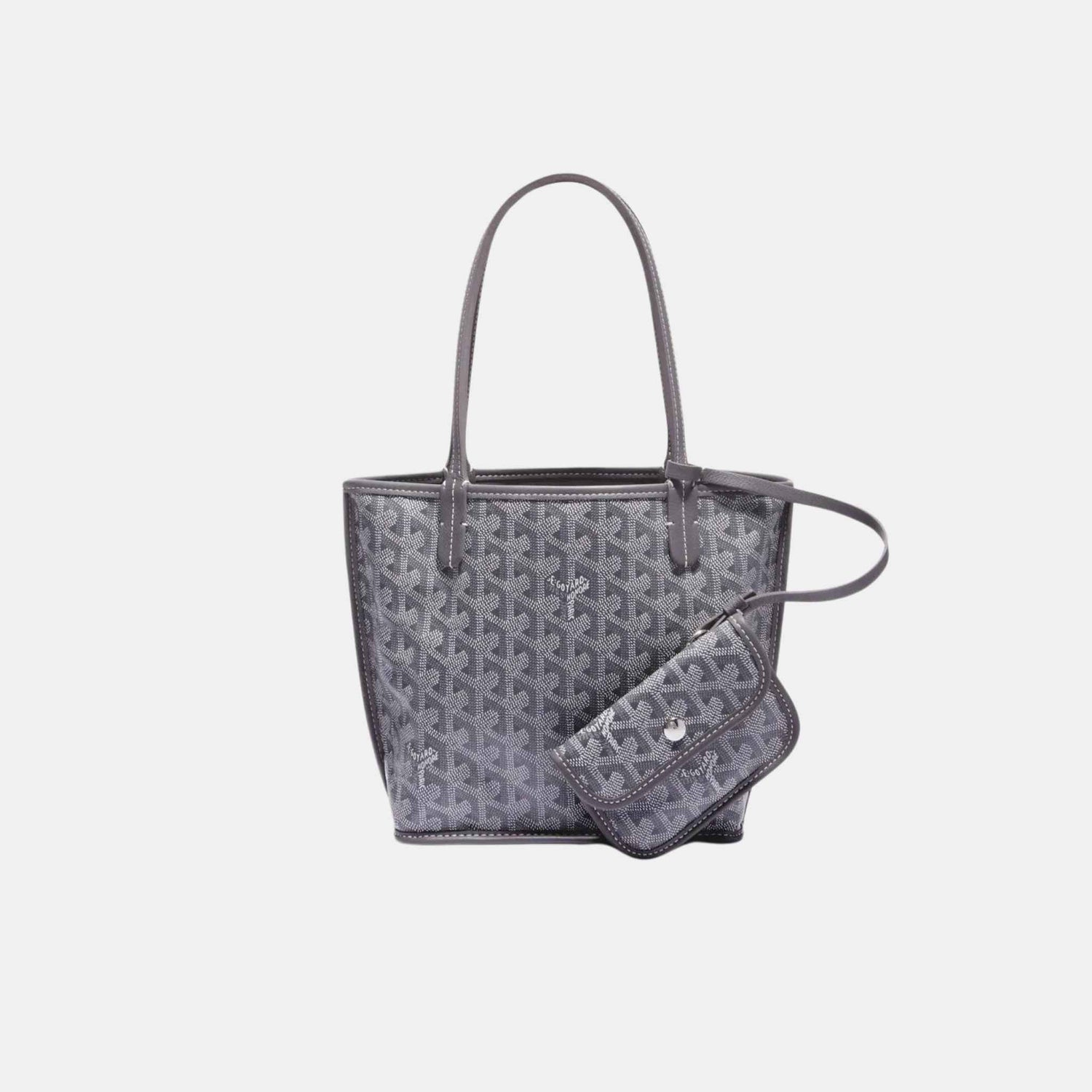 Goyard Anjou Mini Bag, Grey, Inside Out View