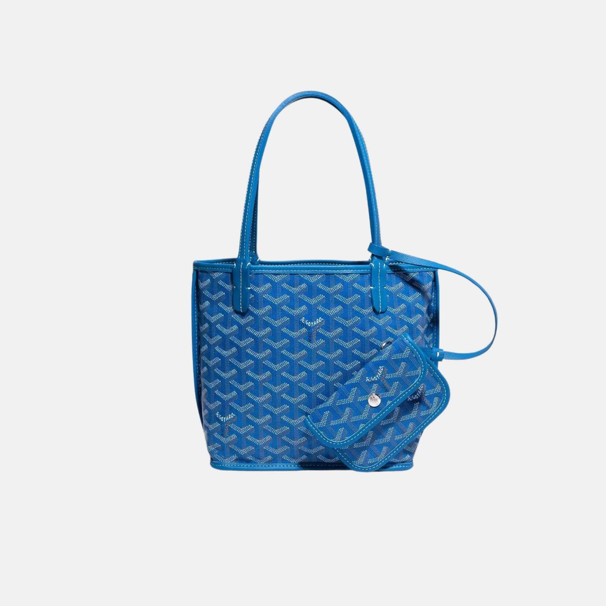 Goyard Anjou Mini Bag, Sky Blue, Inside Out View