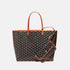 Goyard Anjou PM Bag, Black and Tan, Inside Out View