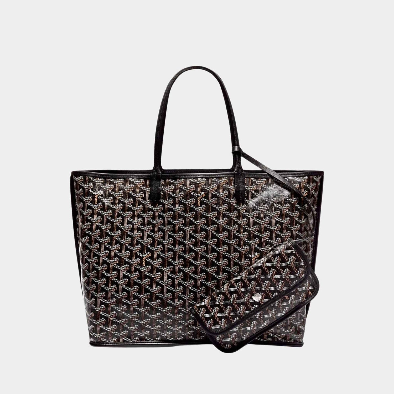 Goyard Anjou PM Bag, Black, Inside Out View