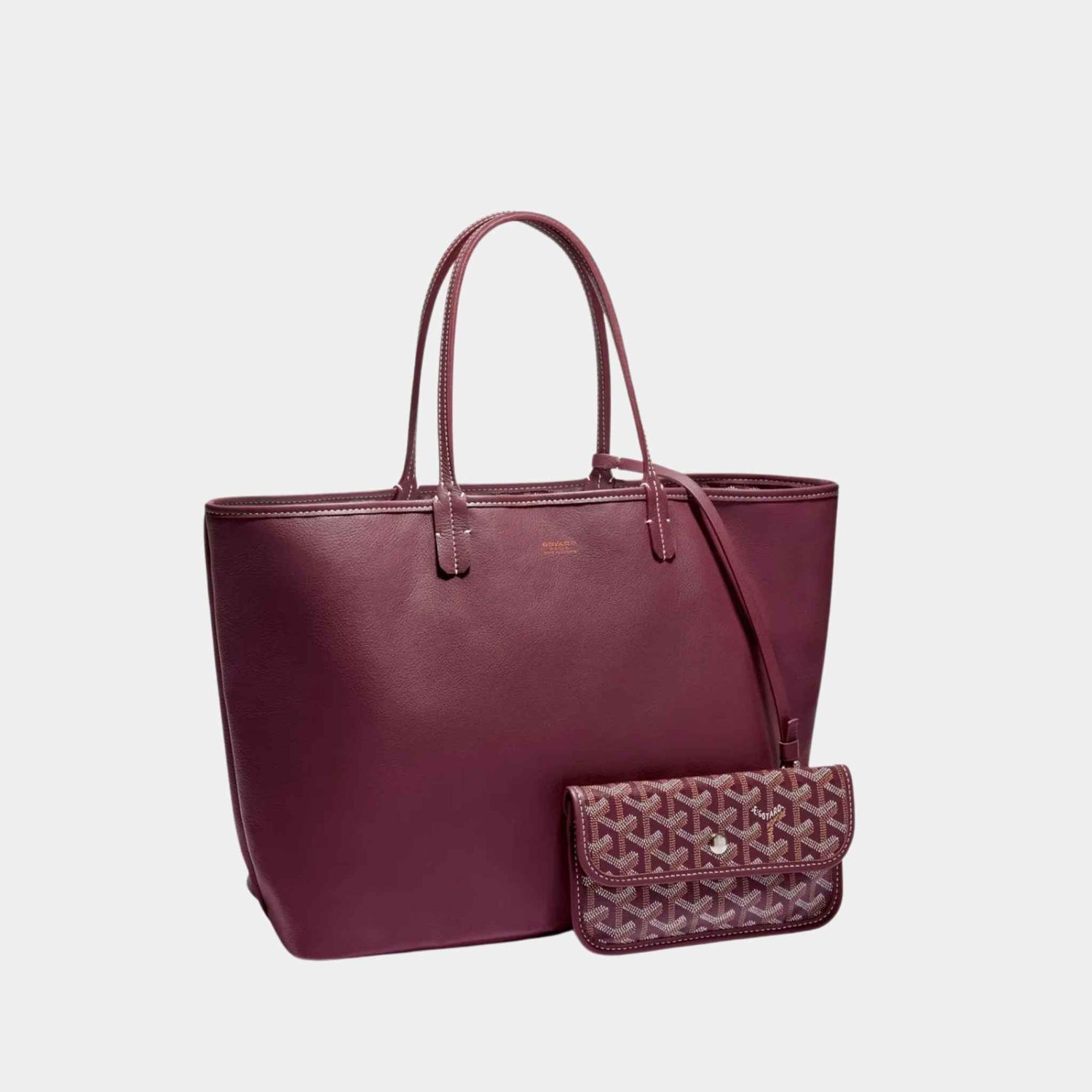 Goyard Anjou PM Bag, Burgundy, Front View