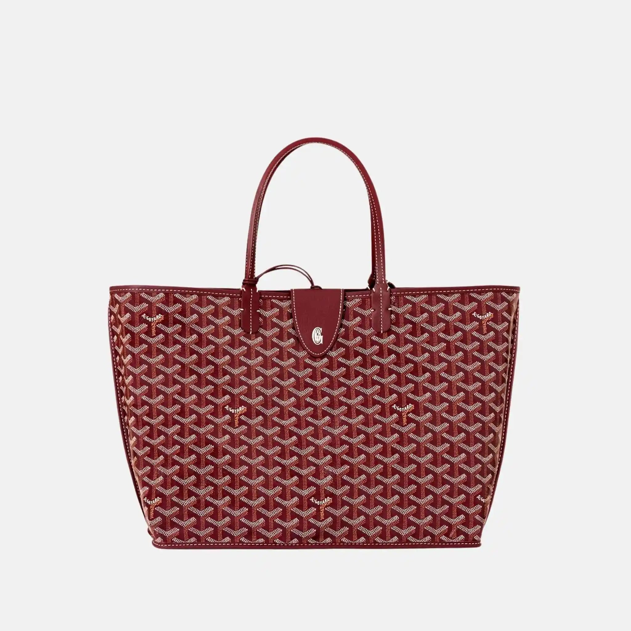 Goyard Anjou PM Bag, Burgundy, Front