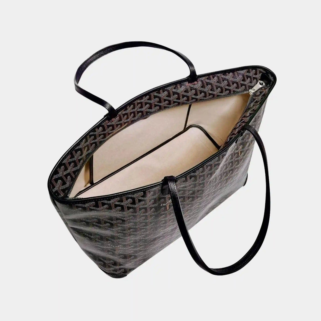 حقيبة Goyard Artois MM، سوداء، منظر داخلي