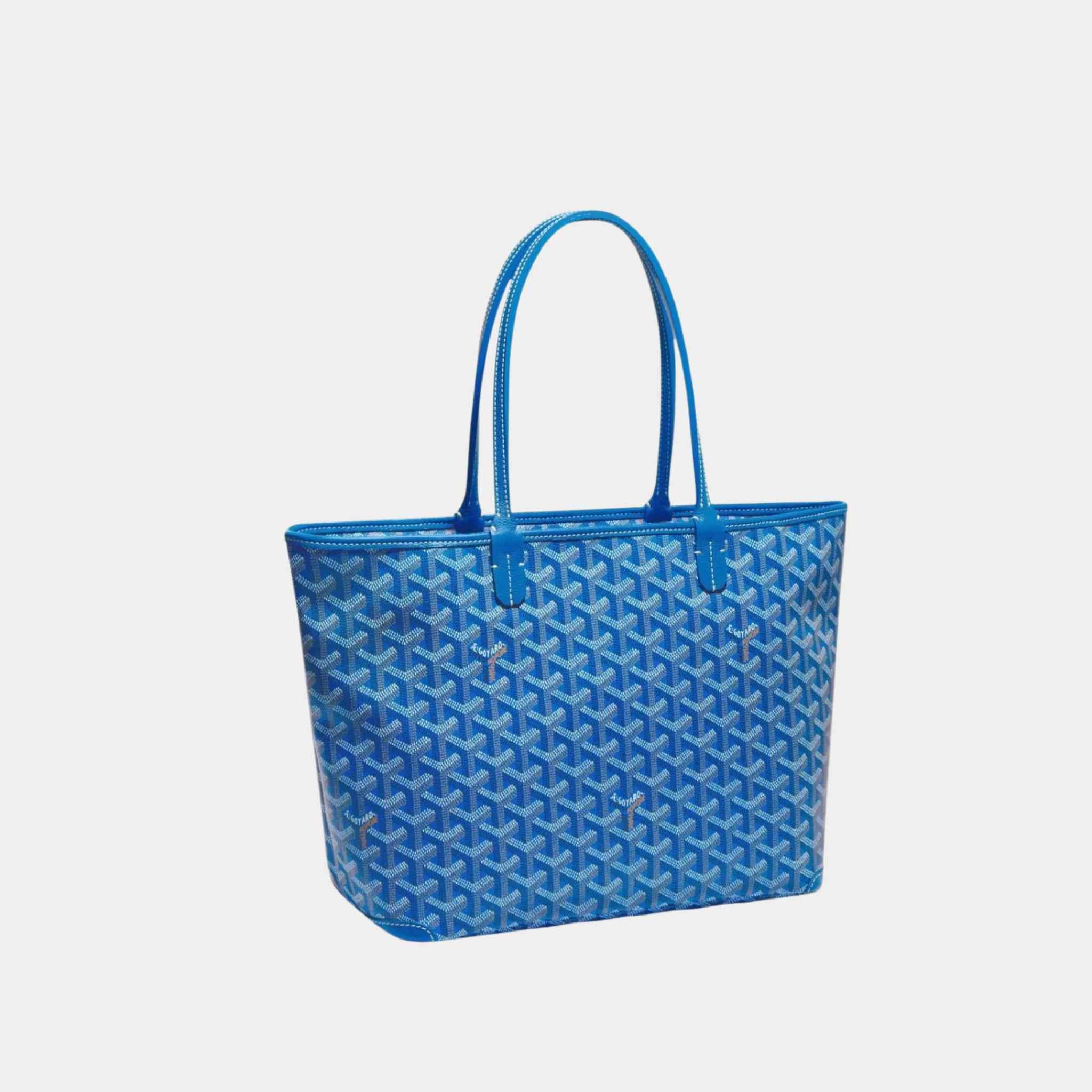 Goyard Artois PM Bag in Sky Blue, Side Front