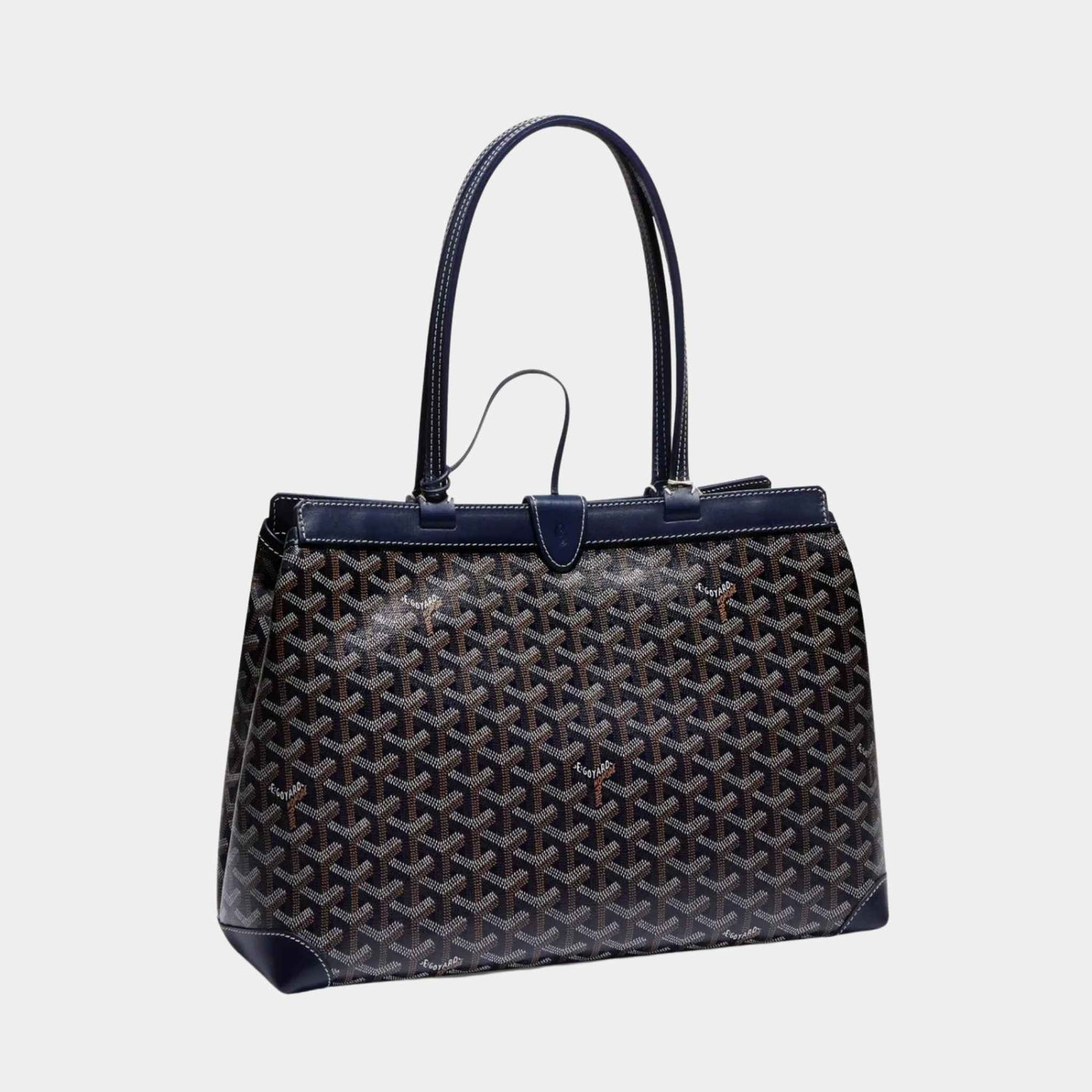 Goyard Bellechasse Biaude PM Bag, Blue, Front, Side