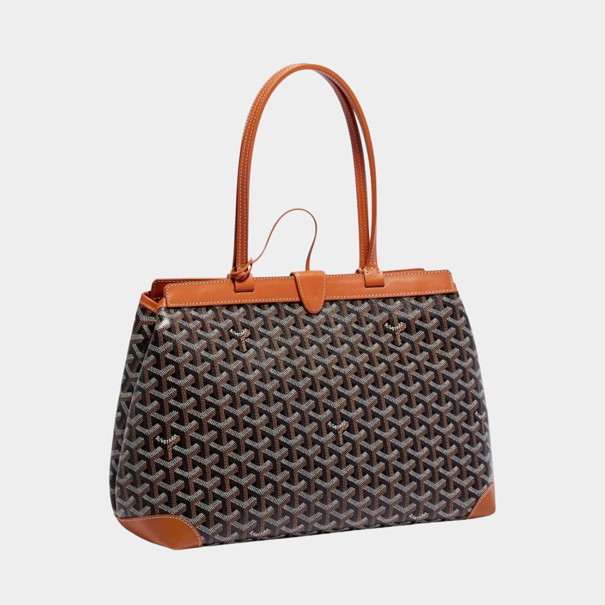 Goyard Bellechasse Biaude PM Bag, Brown, Front, Side