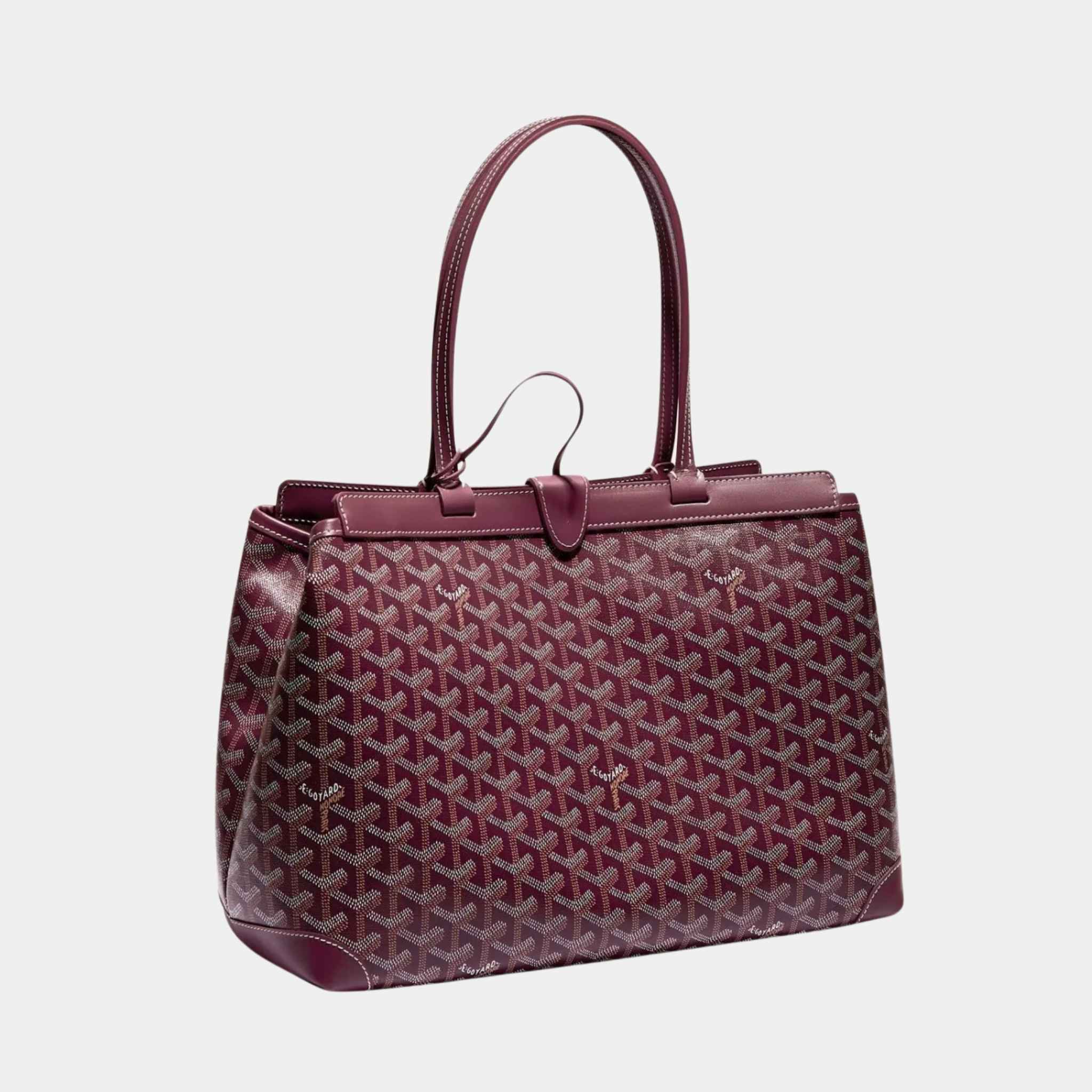 Goyard Bellechasse Biaude PM Bag, Brugundy, Front, Side