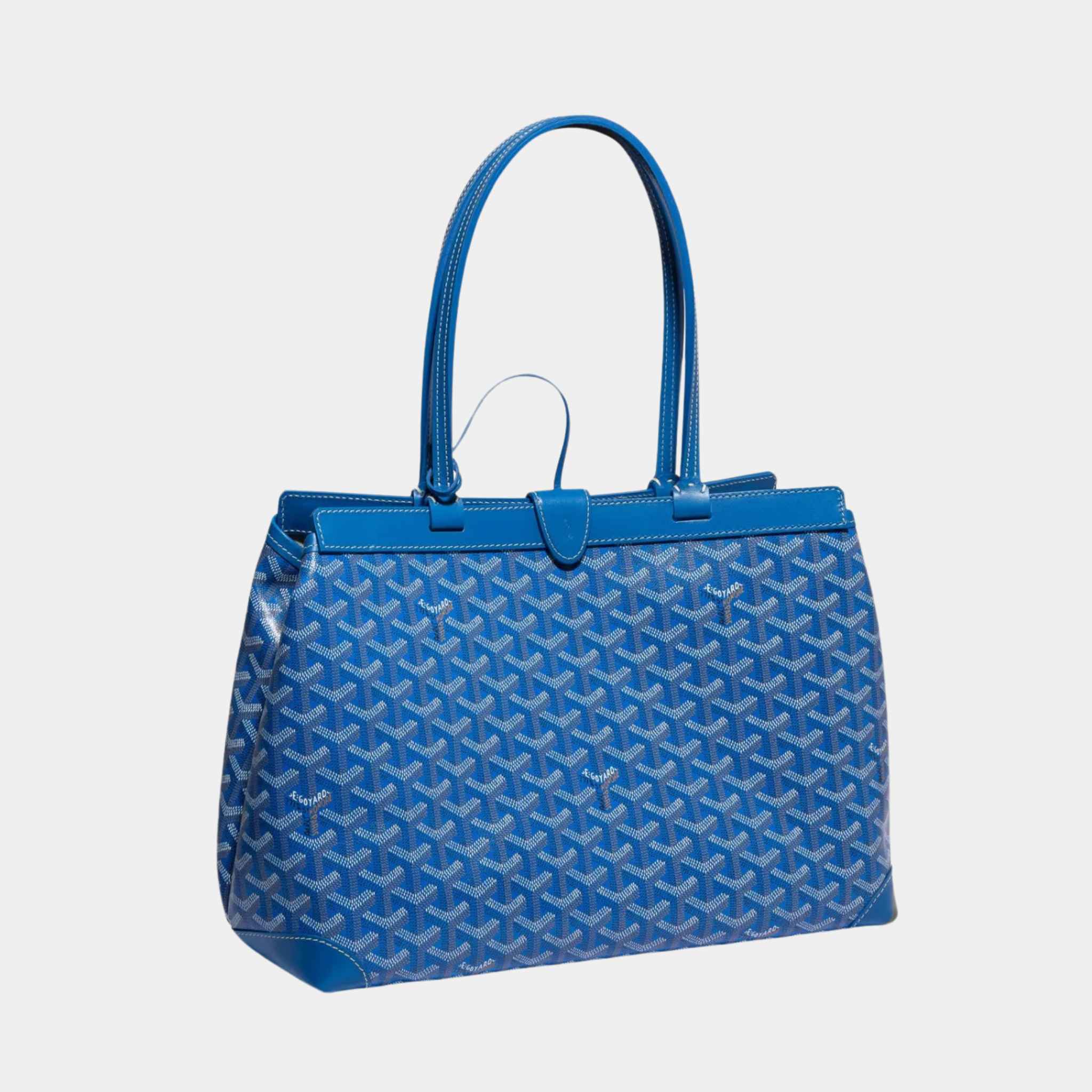 Goyard Bellechasse Biaude PM Bag, Sky Blue, Front, Side