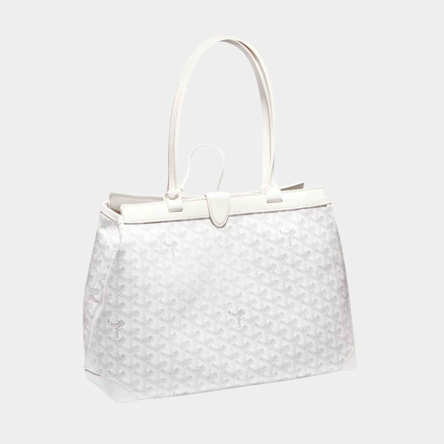 Goyard Bellechasse Biaude PM Bag, White, Front, Side