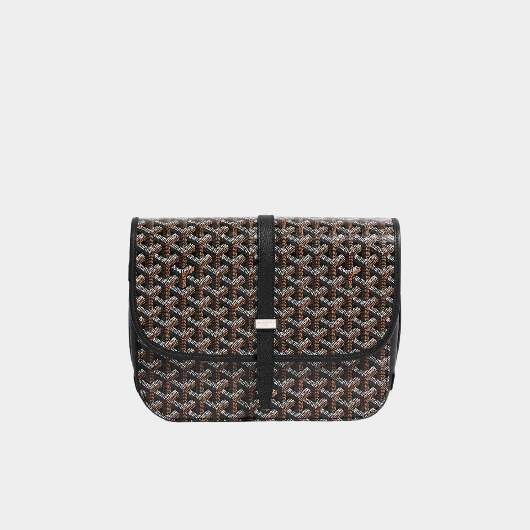 Goyard Belvedere MM Bag, Black, Front