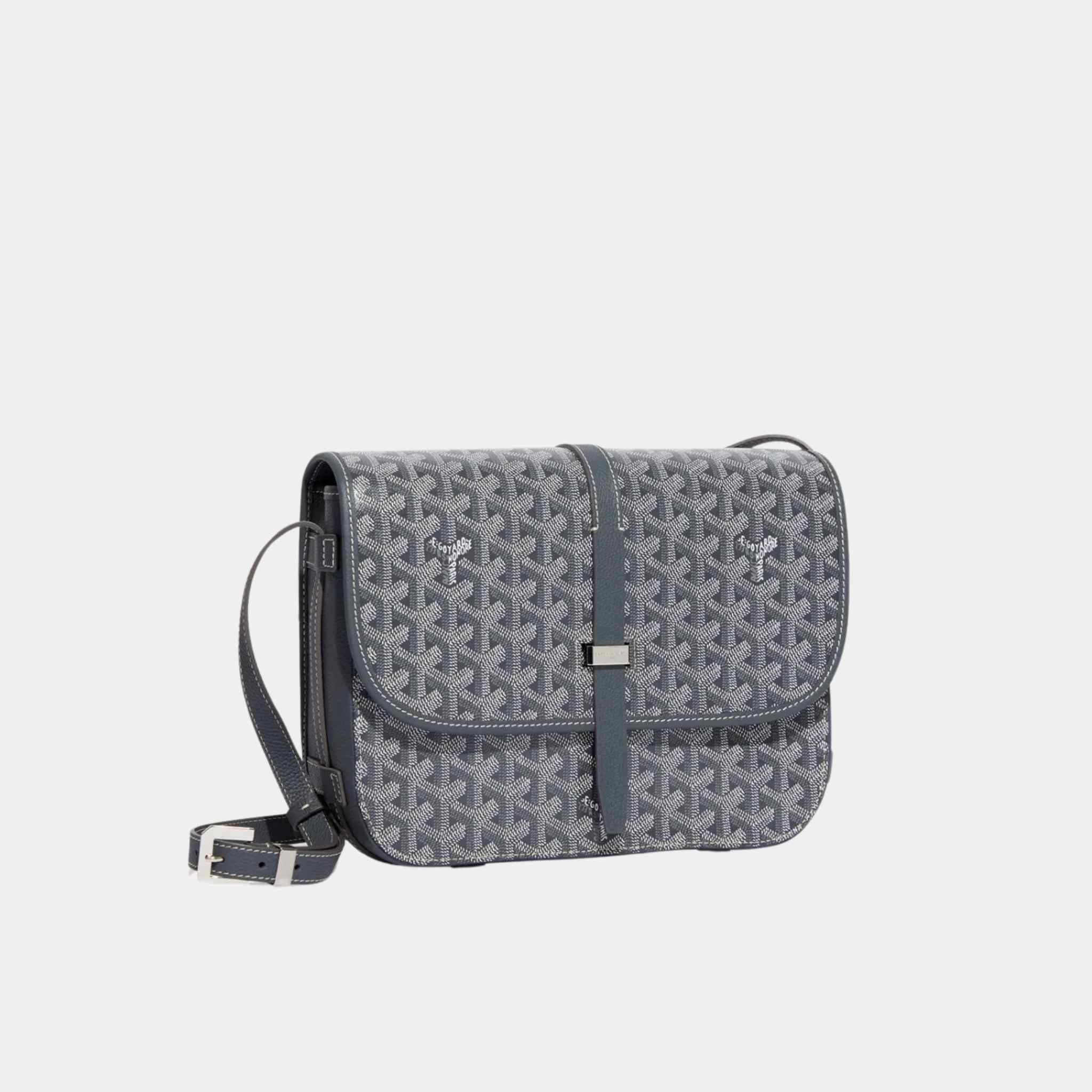 Goyard Belvedere MM Bag, Grey, Front, Side