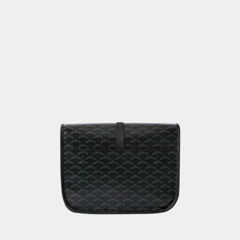 Goyard Belvedere MM Bag, 2024’ exclusive Jet-Black Limited Edition, Goyardine Canvas, Back View