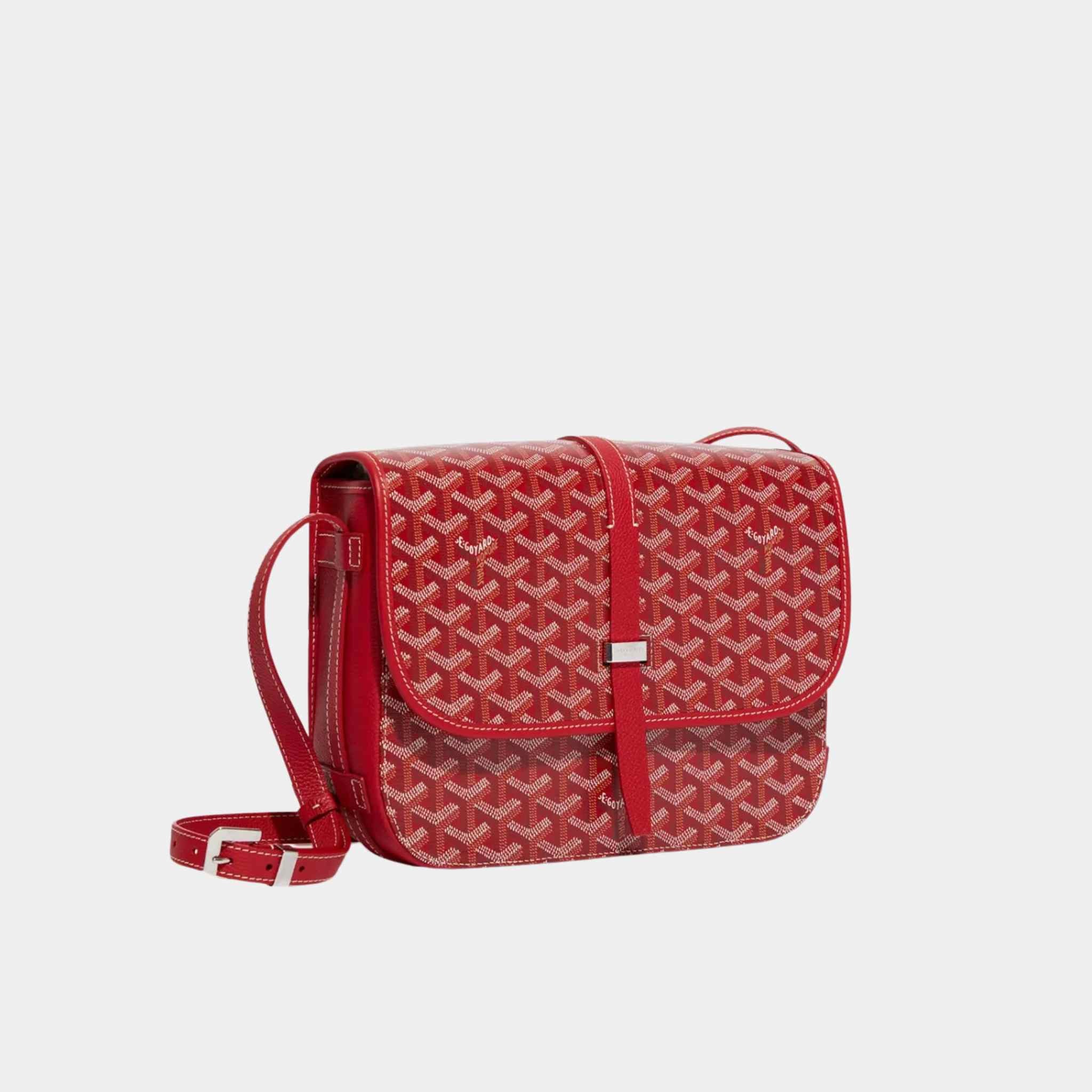 Goyard Belvedere MM Bag, Red, Front, Side