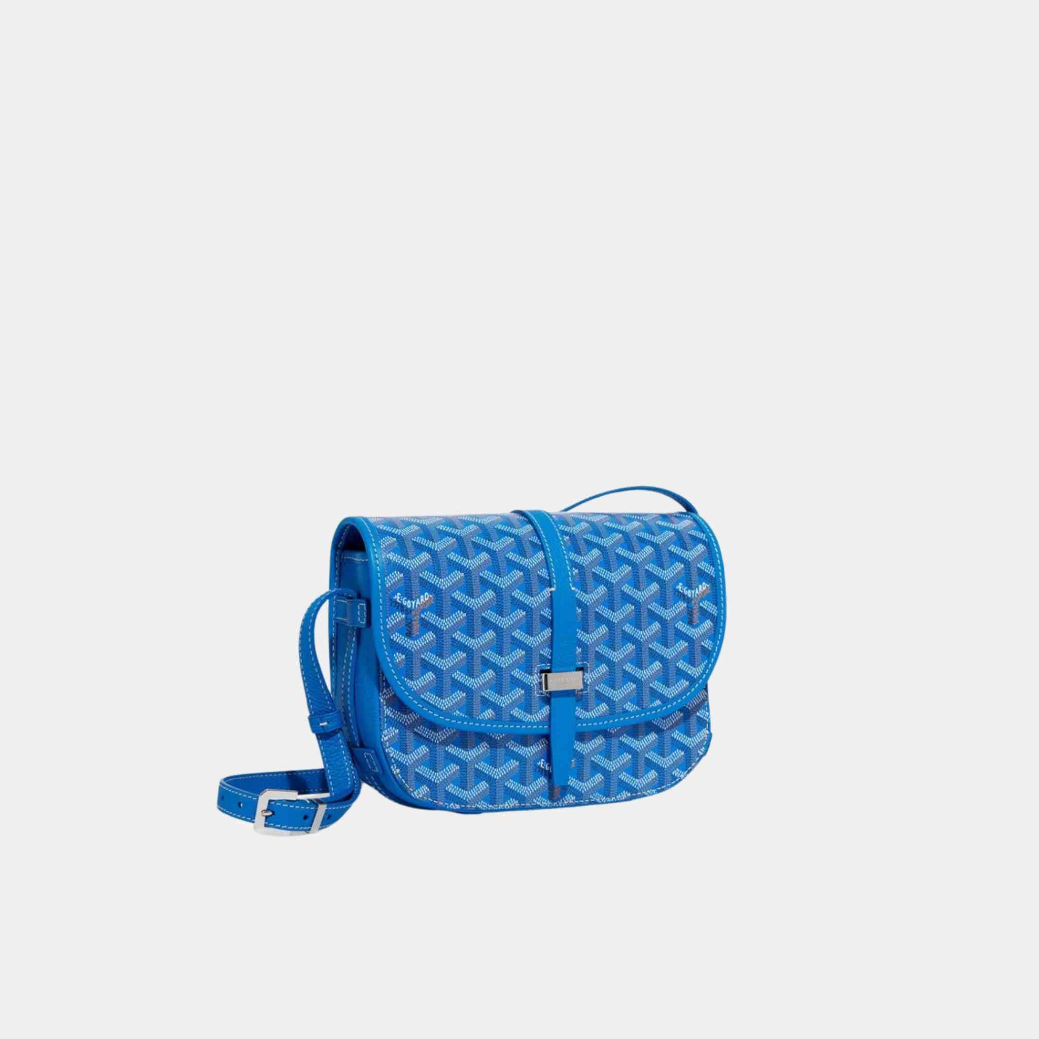 Goyard Belvedere PM Bag, Sky Blue, Front, Side