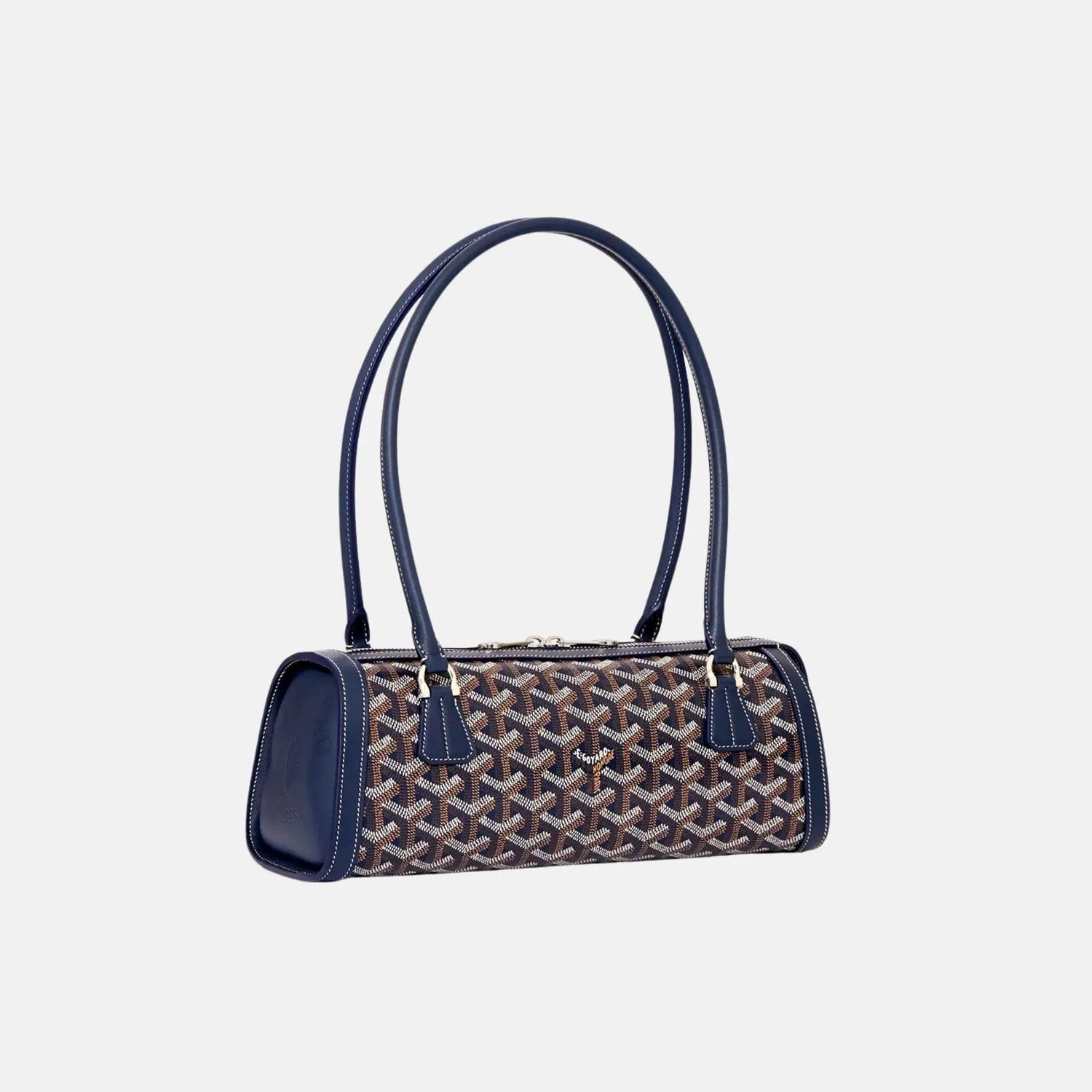 Goyard Bonbonniere Bag, Navy Blue, Front