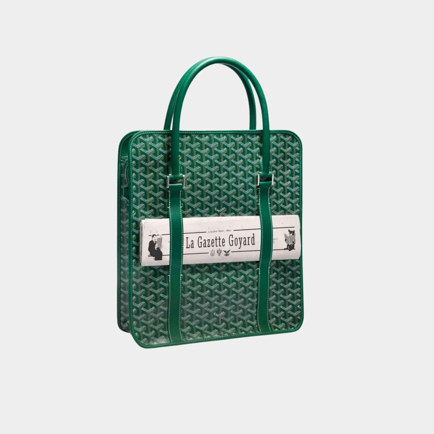 Goyard Bourgogne Bag, Green, Front View