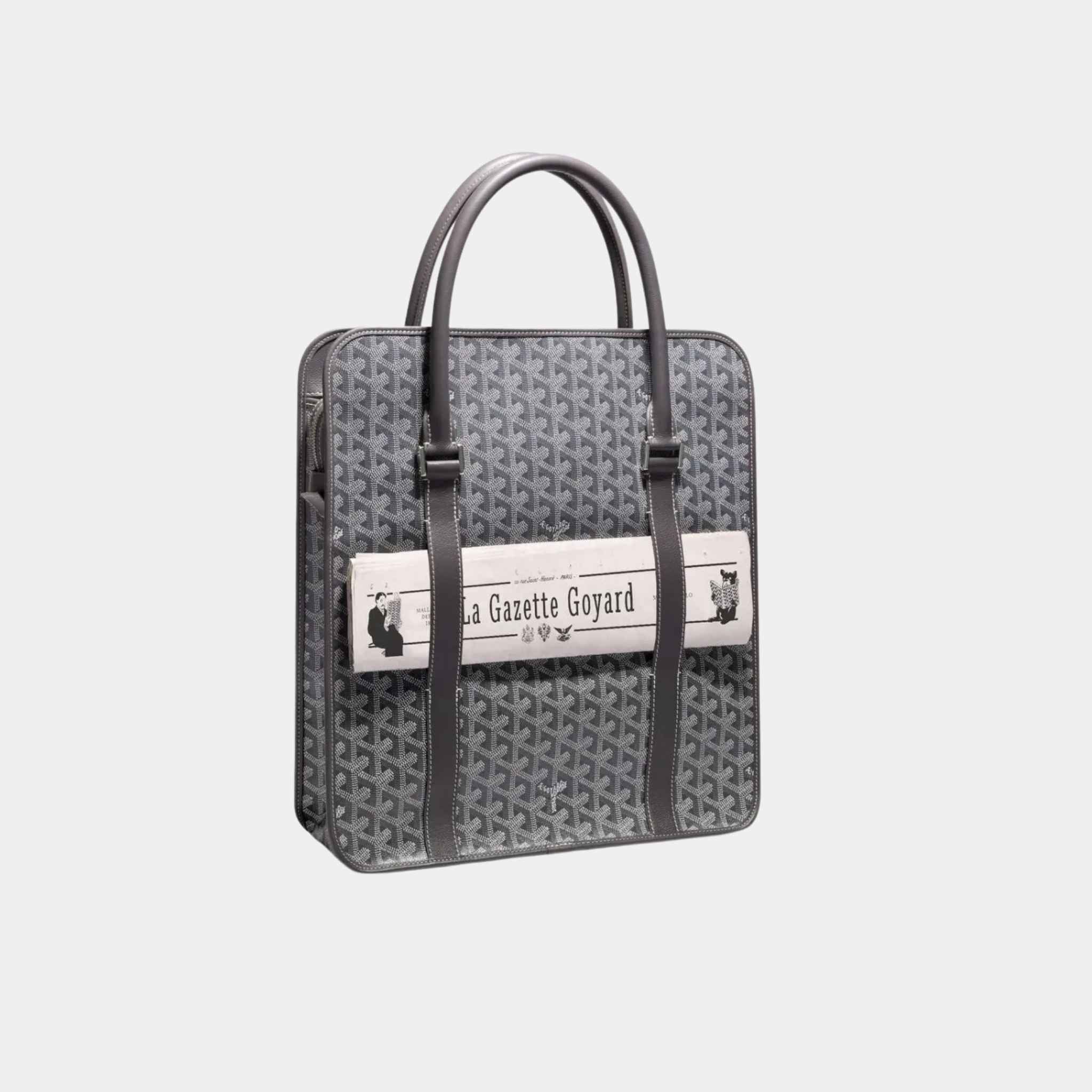 Goyard Bourgogne Bag, Grey, Front View