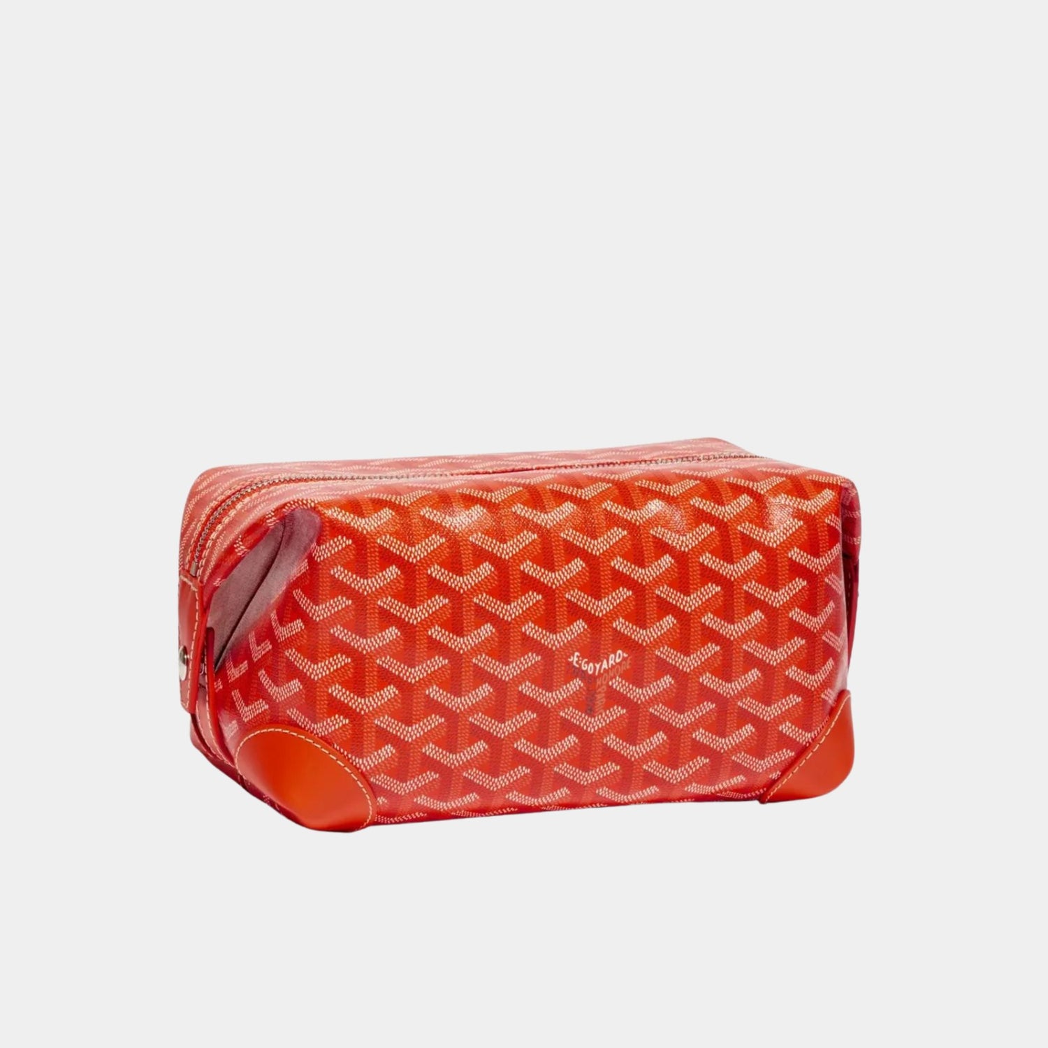 Goyard Bowling 25 Toiletry Bag, Orange, Front View