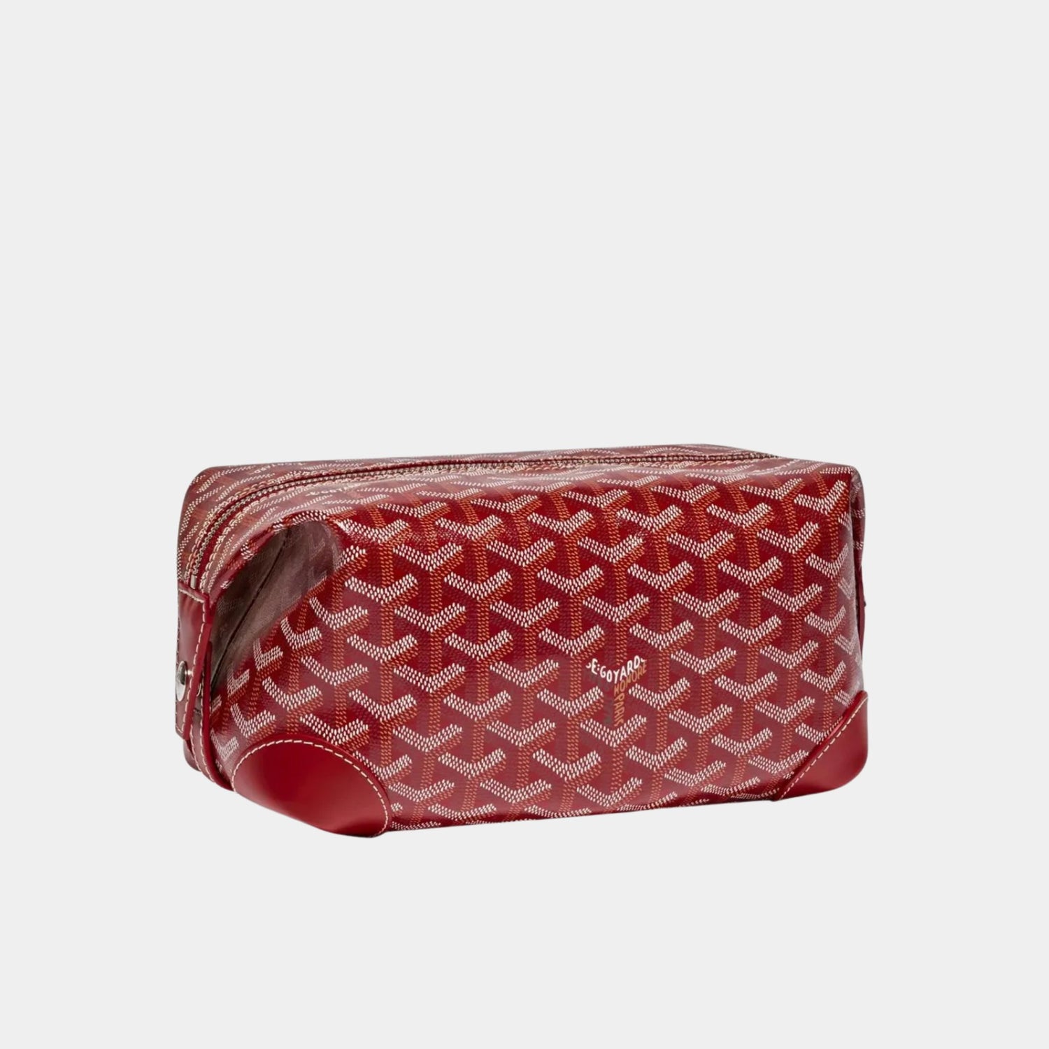 Goyard Bowling 25 Toiletry Bag, Burgundy, Front View