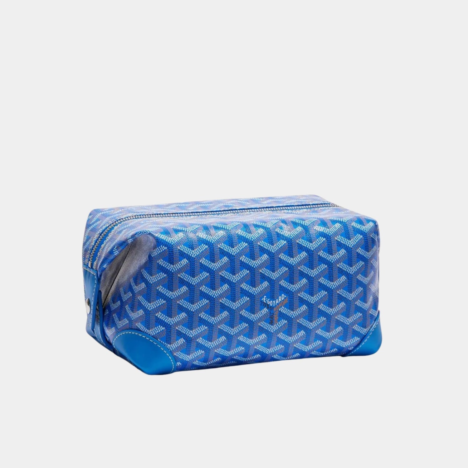 Goyard Bowling 25 Toiletry Bag, Sky Blue, Front View