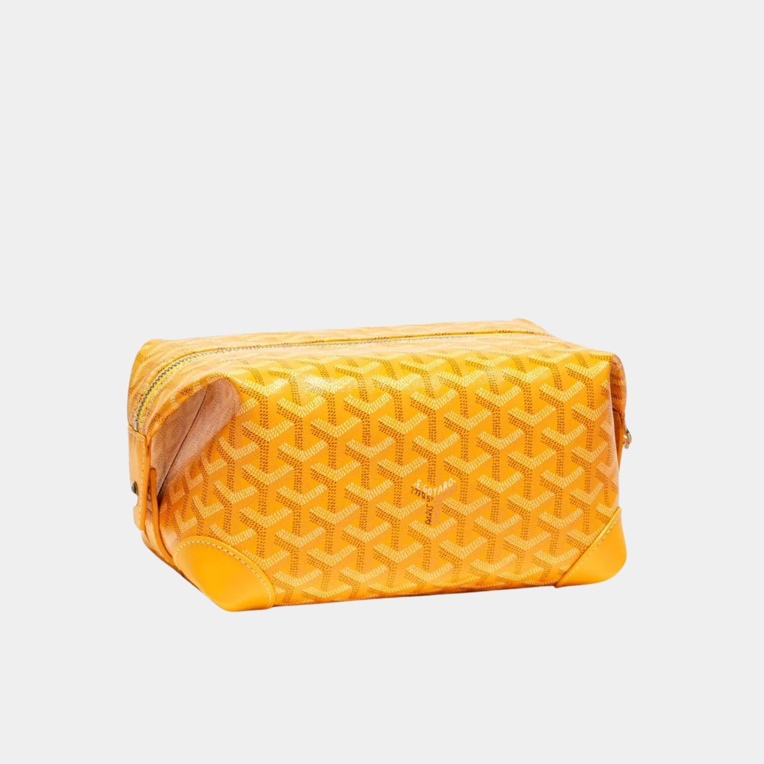 Goyard Bowling 25 Toiletry Bag, Yellow, Front View