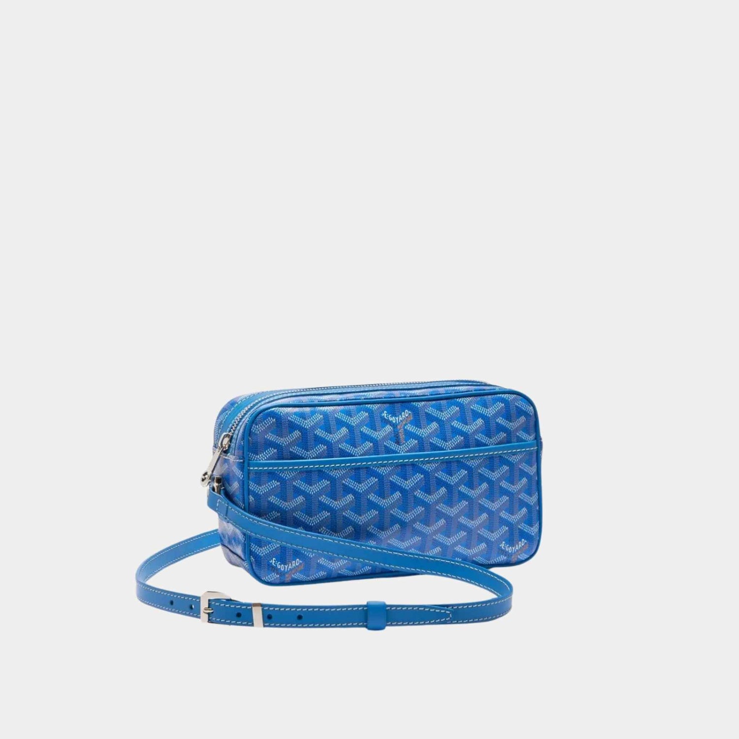 Goyard Cap-Vert PM Bag, Sky Blue, Front View