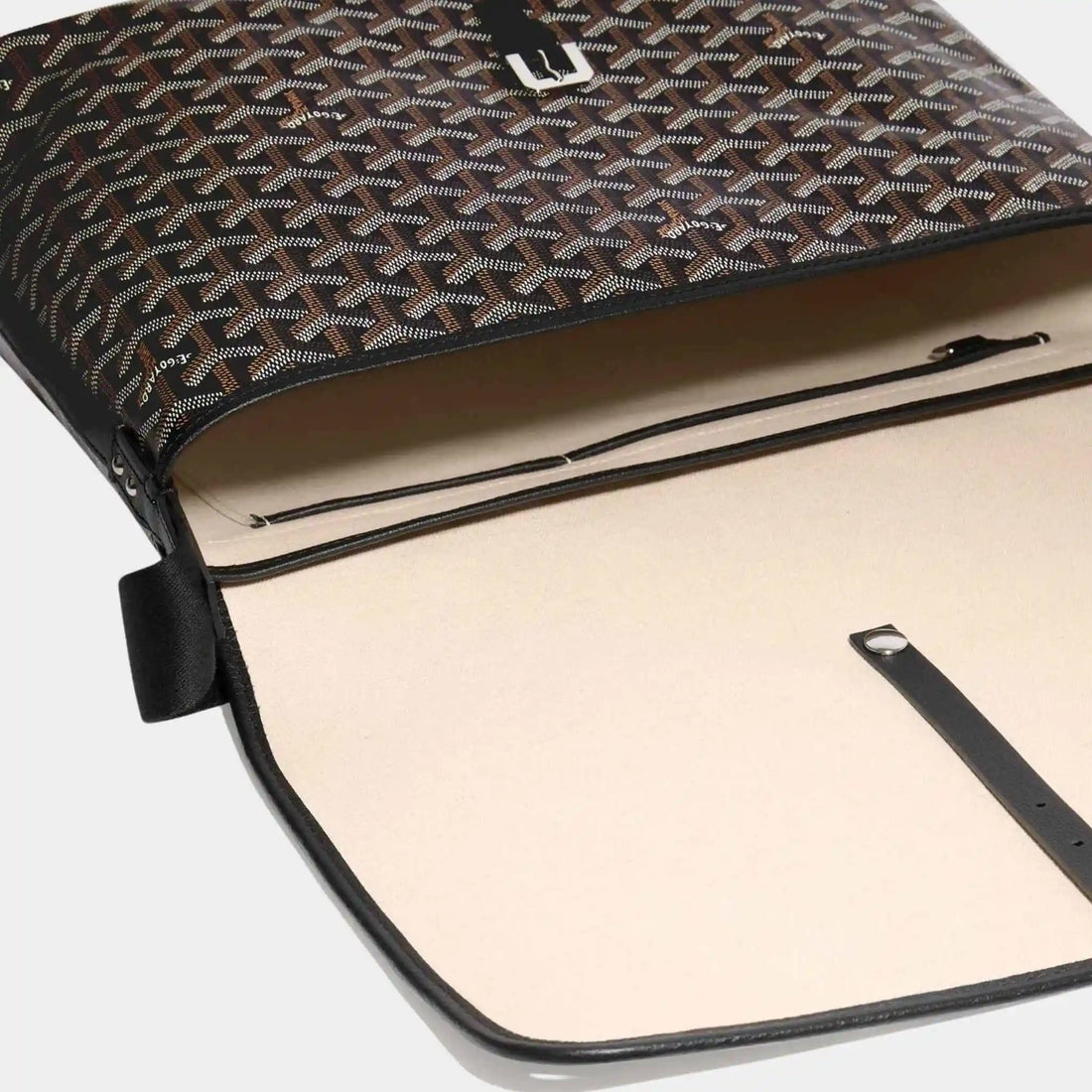 حقيبة مراسلة Goyard Capetien MM، سوداء، من الداخل