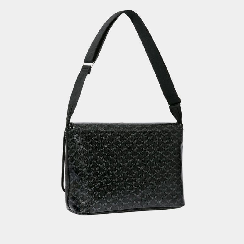 Goyard Capetien MM Messenger Bag, Jet Black, Back View