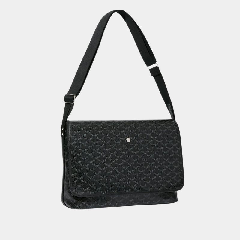 Goyard Capetien MM Messenger Bag, Jet Black, Front View