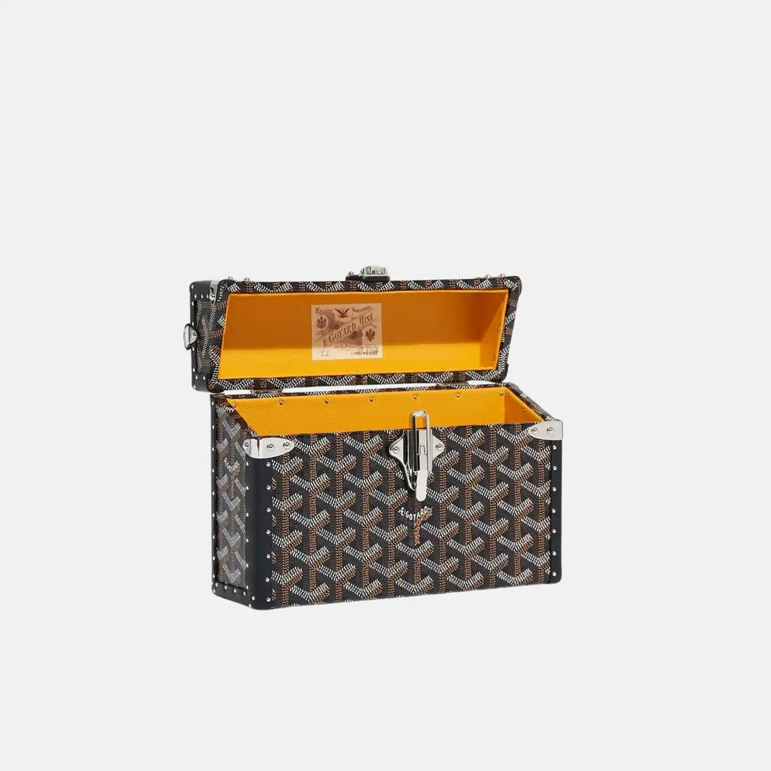 حقيبة Goyard كاسيت ترنك، سوداء، من الداخل