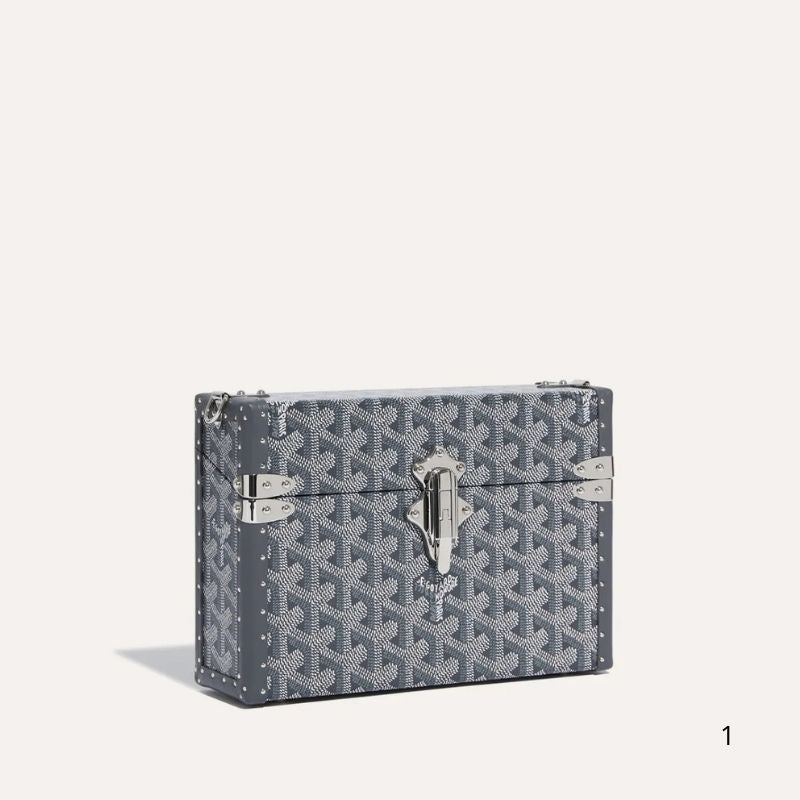 Goyard Cassette Trunk Bag, Grey Color