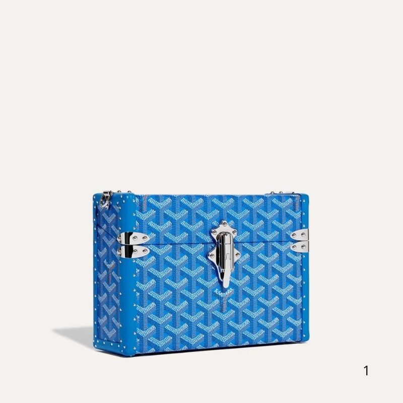 Goyard Cassette Trunk Bag, Sky Blue Color