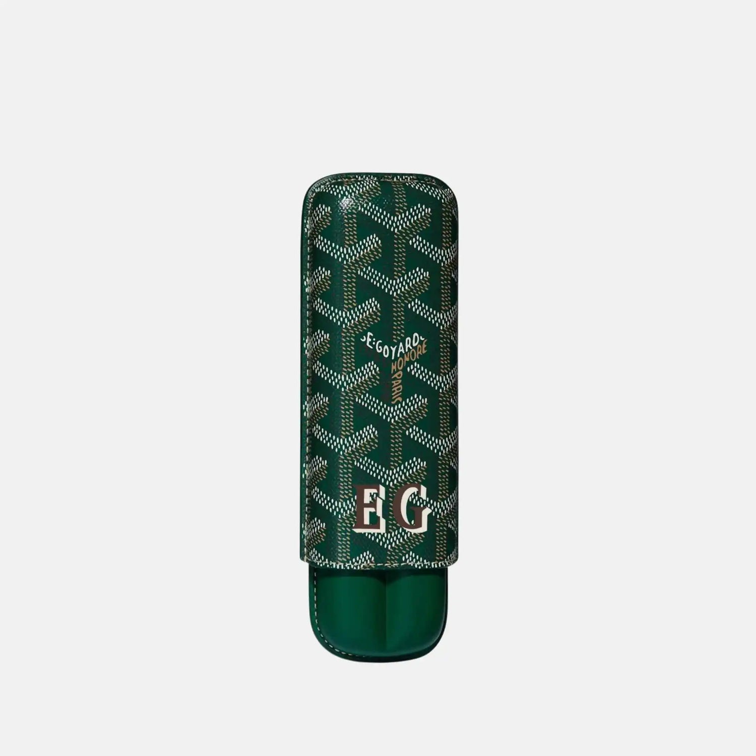 Goyard Churchill 2 Cigar Case Initials, Green