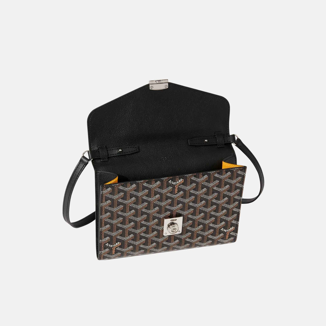 حقيبة محفظة Goyard Chypre، سوداء، من الداخل