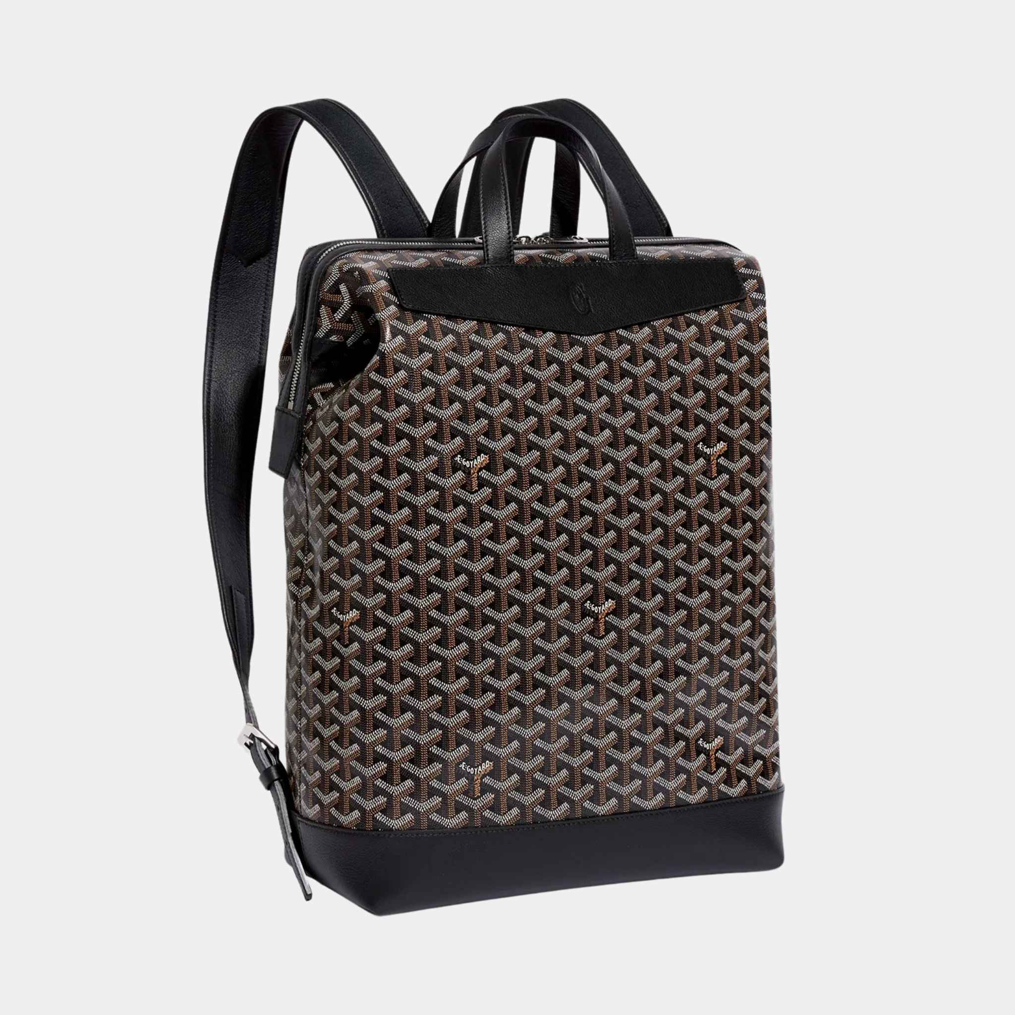 Goyard Cisalpin Backpack, Black, Front View