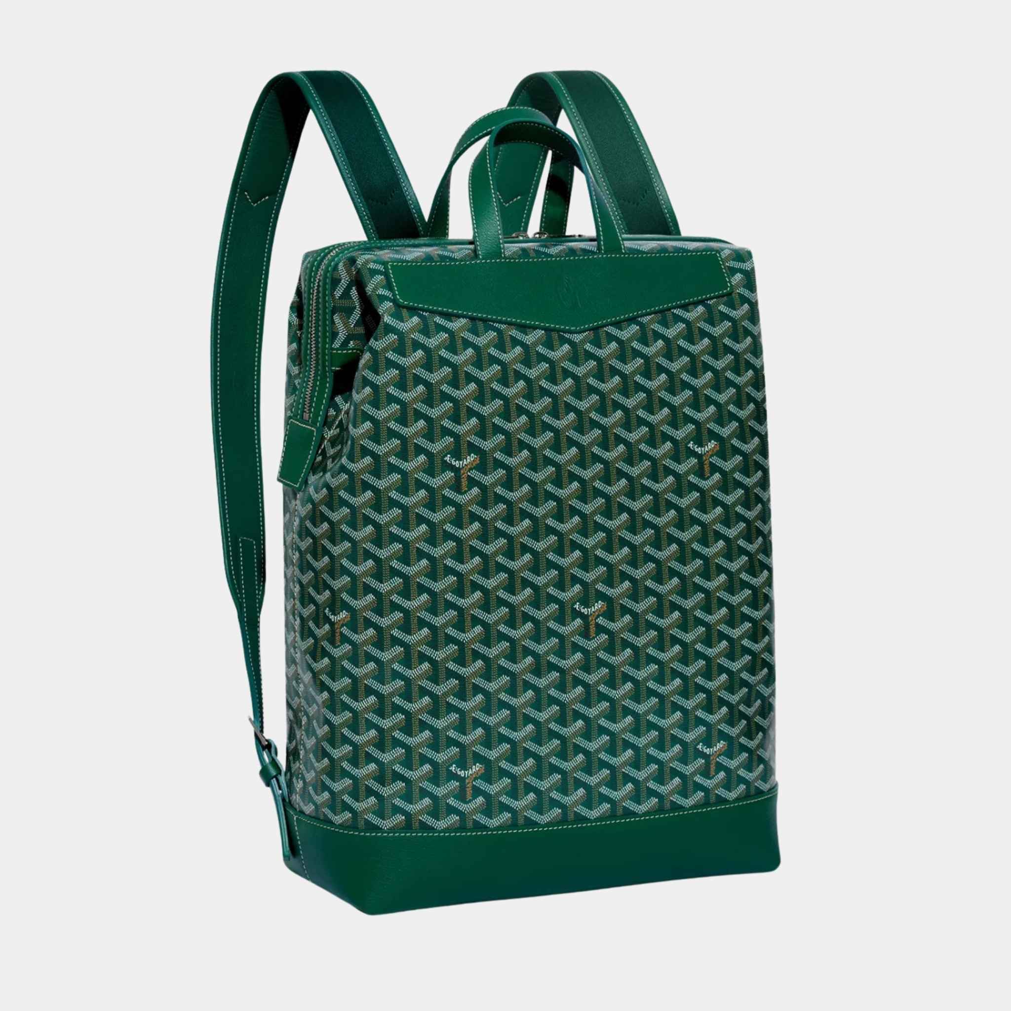 Goyard Cisalpin Backpack, Green, Front View