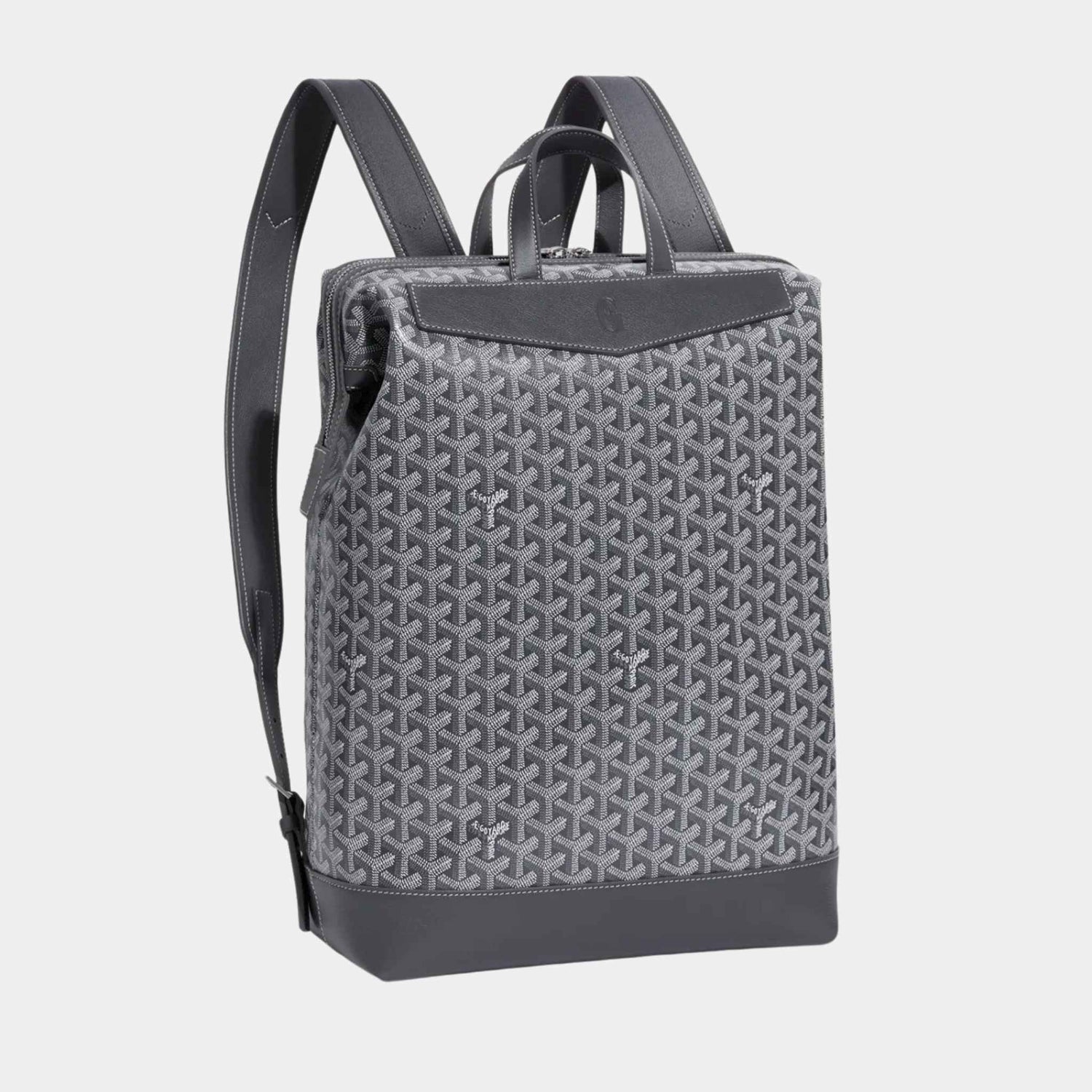 Goyard Cisalpin Backpack, Grey, Front View