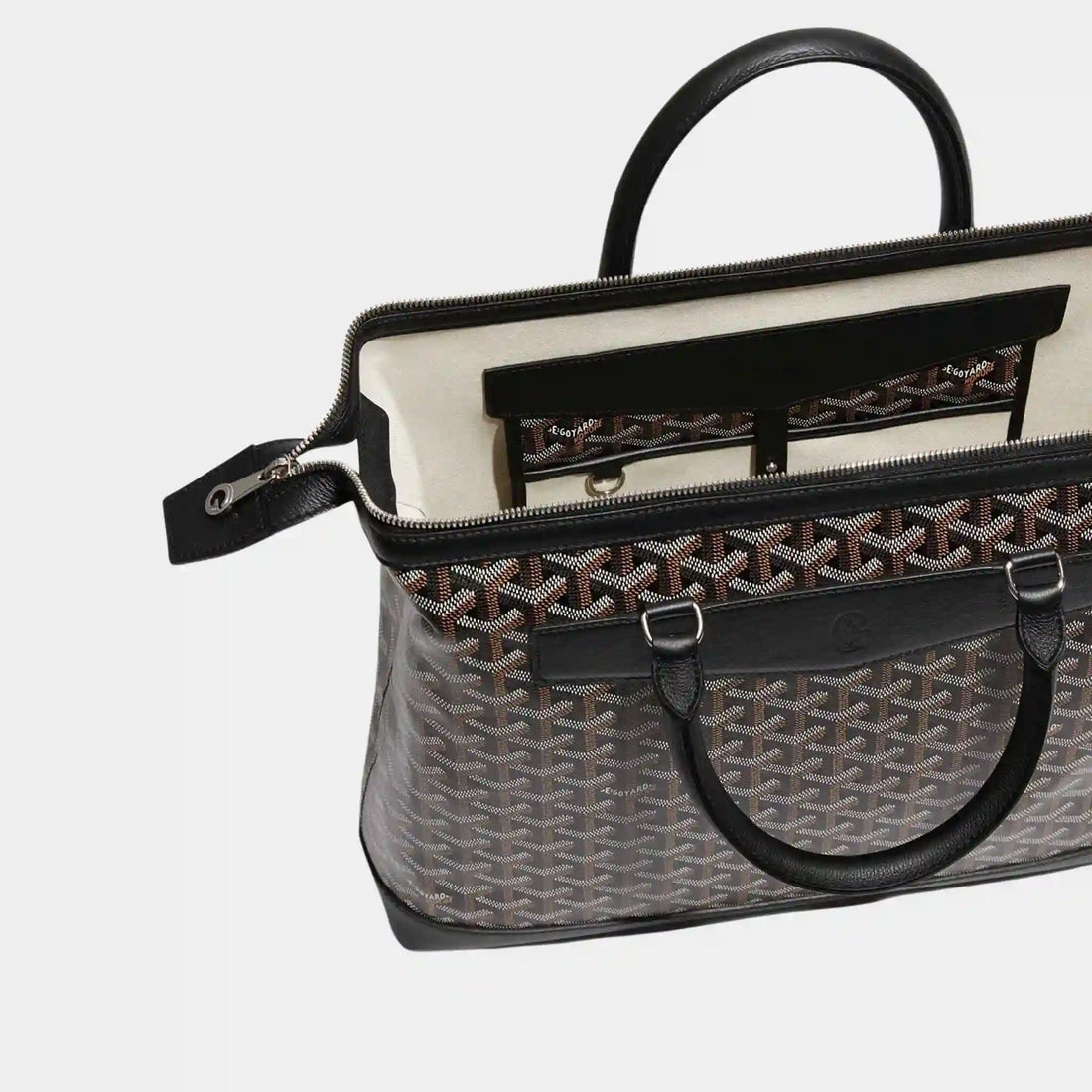 Goyard حافظة مستندات Cisalpin، أسود، منظر داخلي