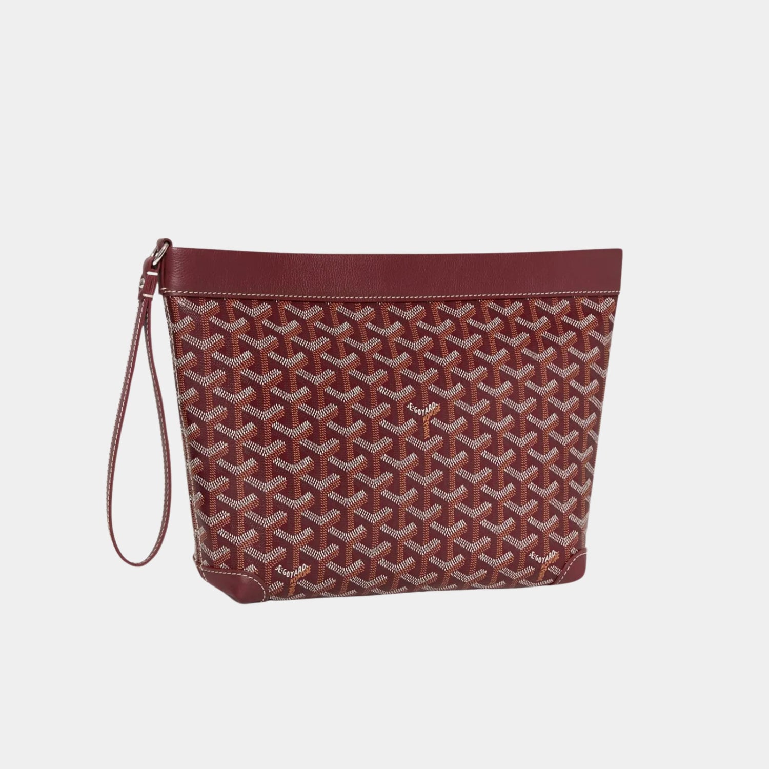 Goyard Conti Pouch, Burgundy, Front View