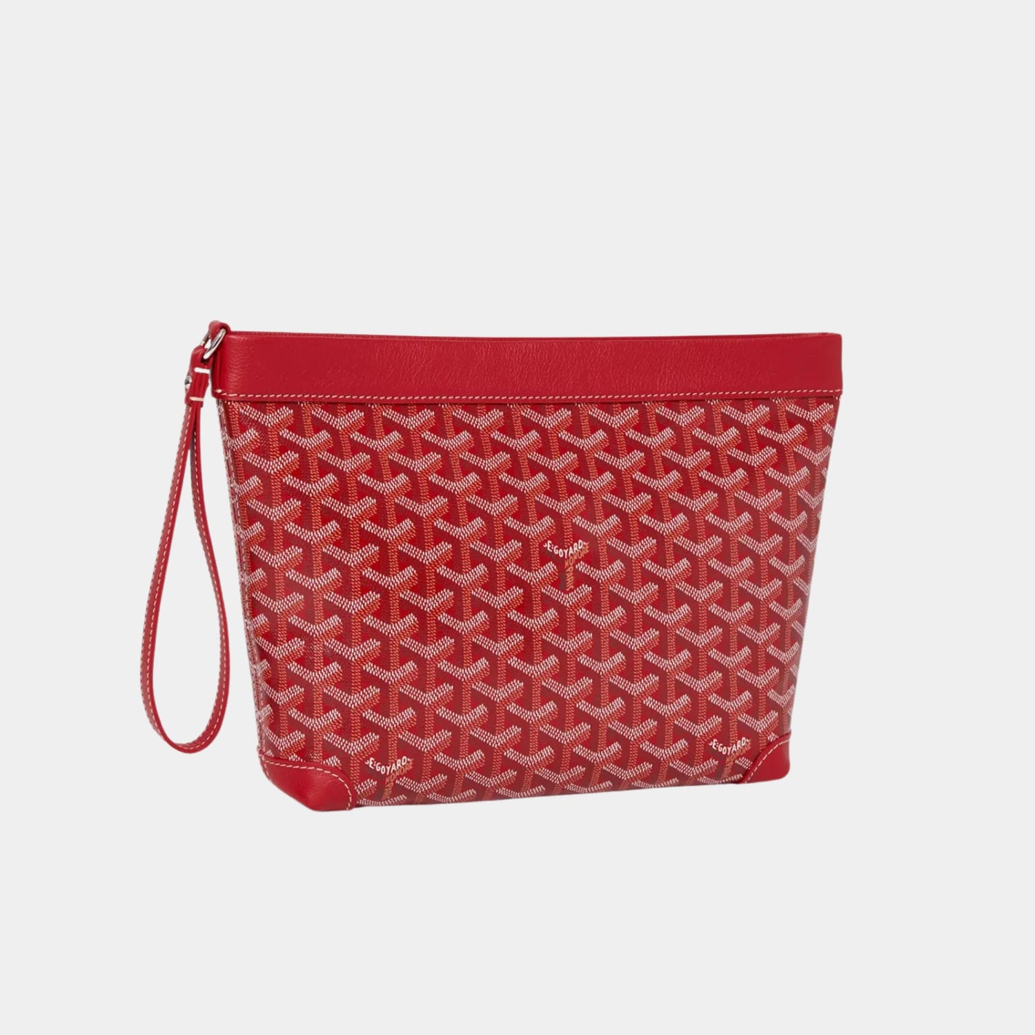 Goyard Conti Pouch, Red, Front View