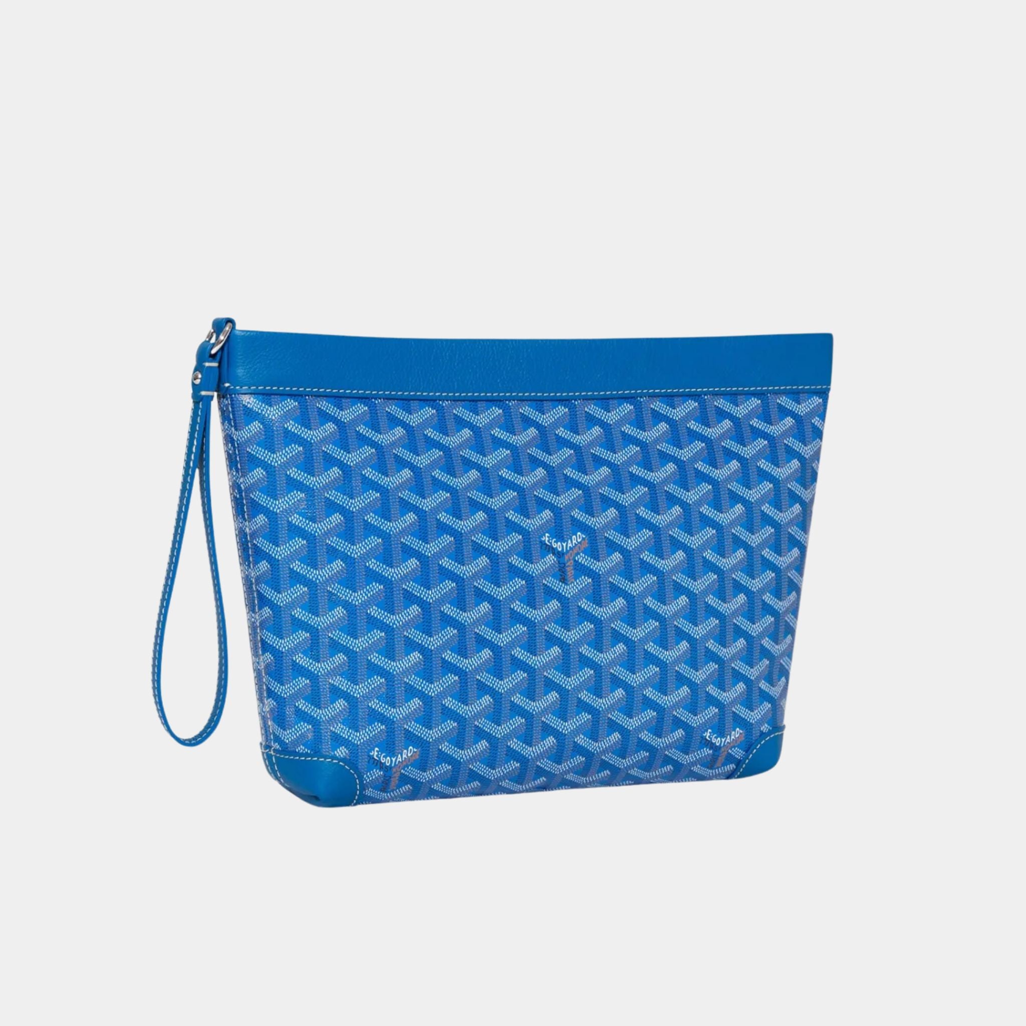 Goyard Conti Pouch, Sky Blue, Front View