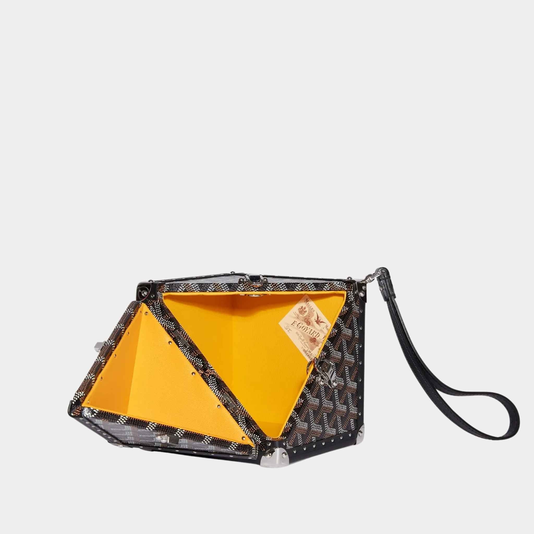 Goyard Dé Trunk Bag, Black, Inside View