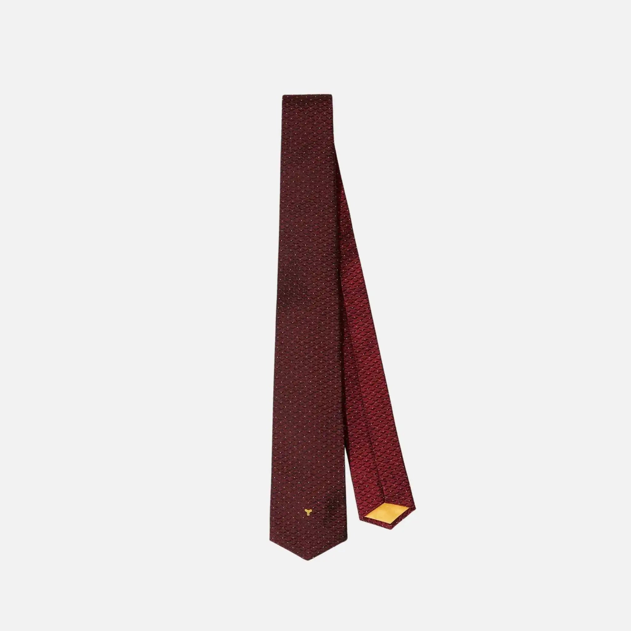 Goyard Eldredge Bicolore Tie, Garnet and Red