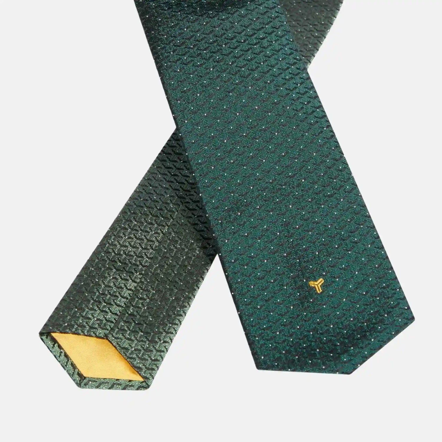 Goyard Eldredge Bicolore Tie, Green, Close