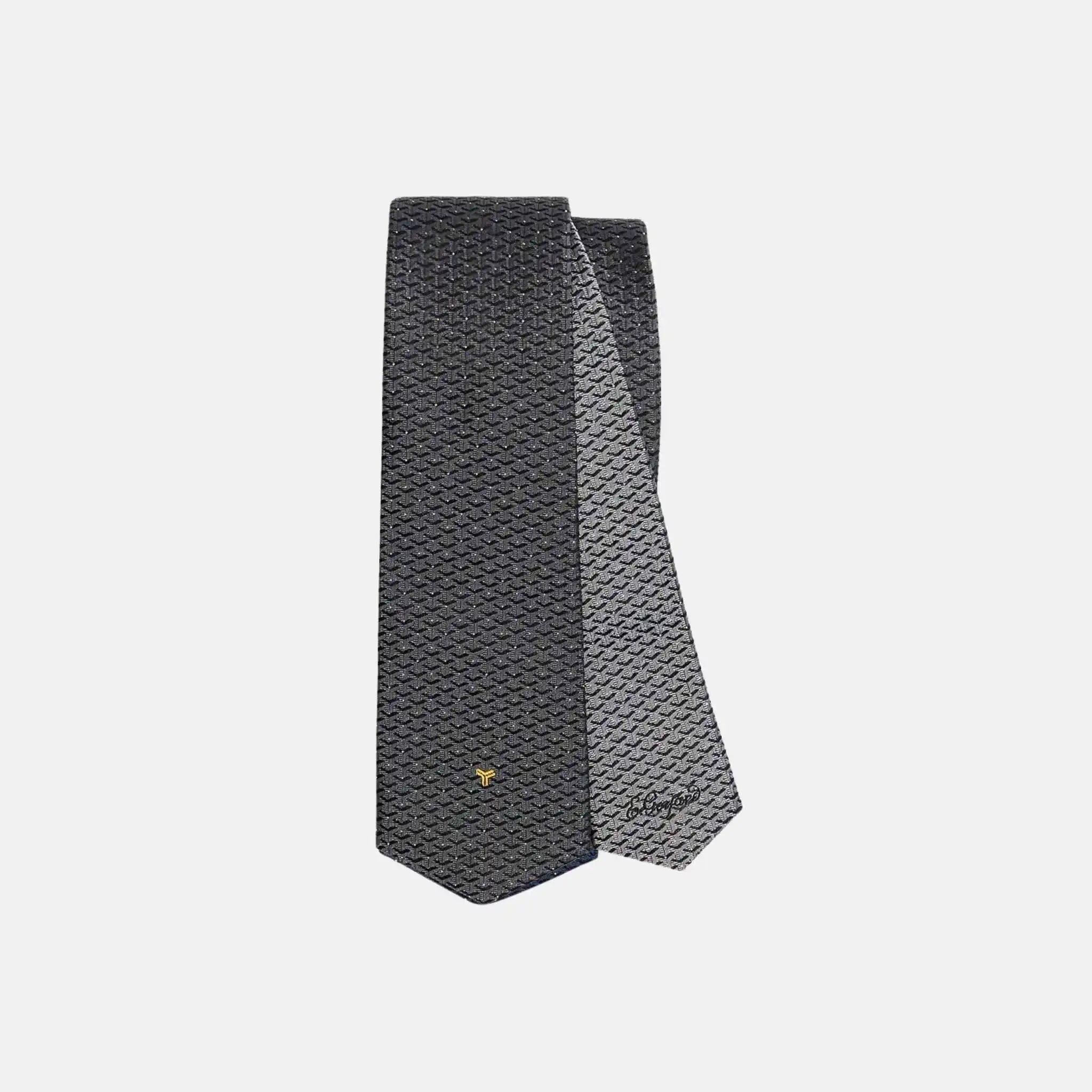 Goyard Eldredge Bicolore Tie, Grey