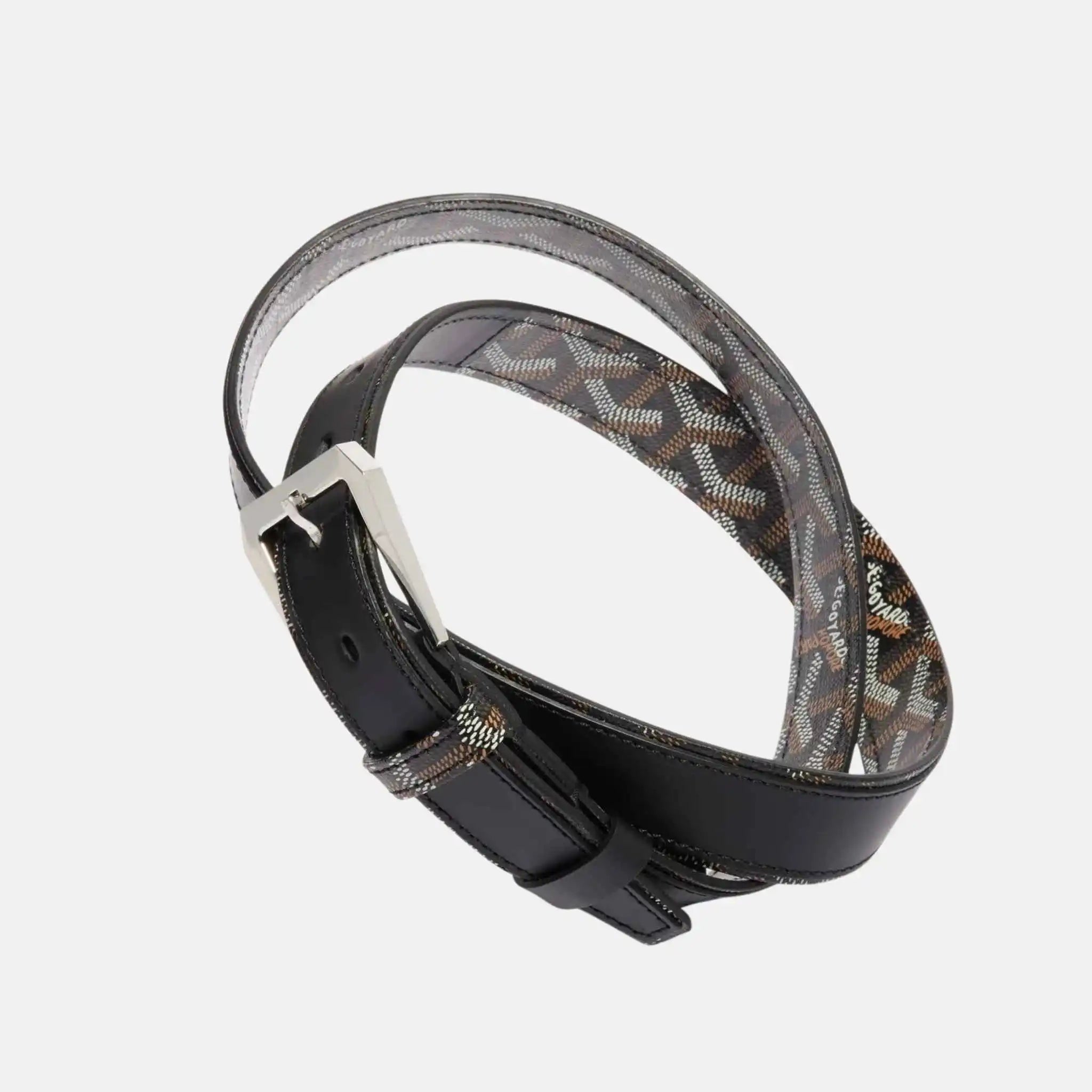 Goyard Fregate Belt, Black, Close