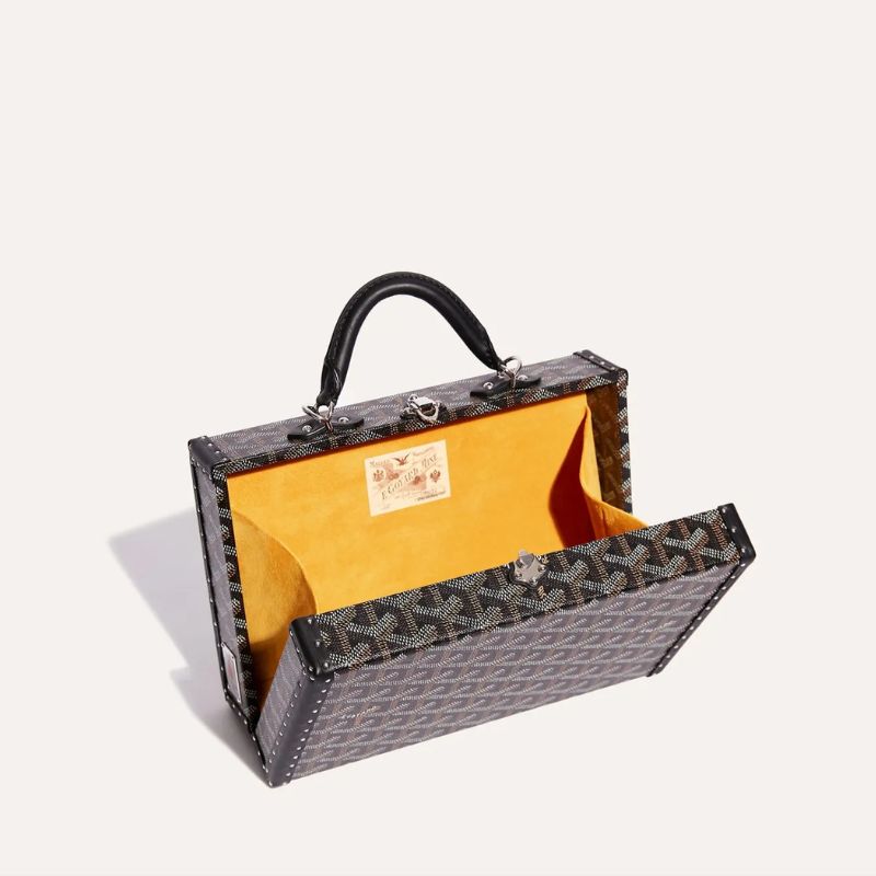 Goyard Grand Hôtel Trunk Bag, Black Color, Top View