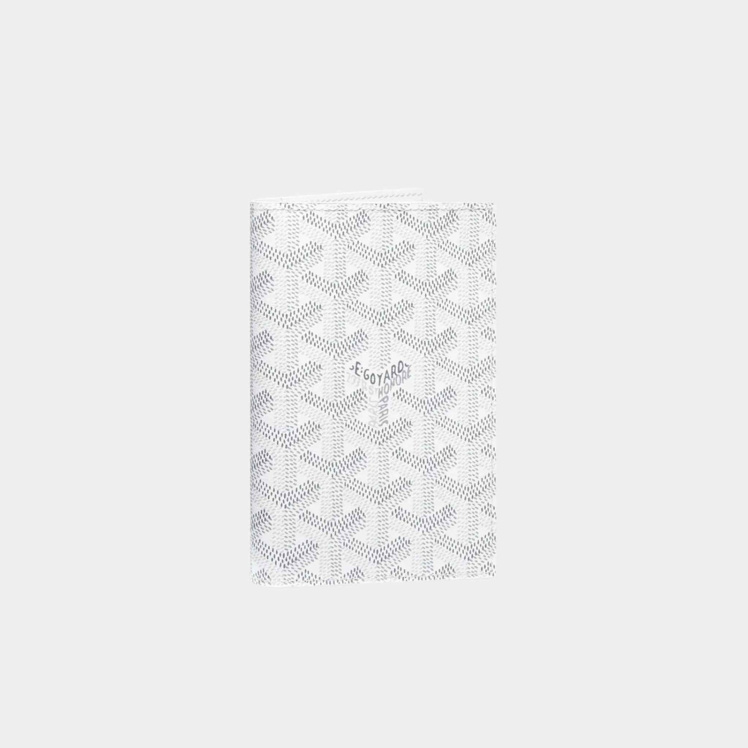 Goyard Grenelle Passport Cover, White, Front View