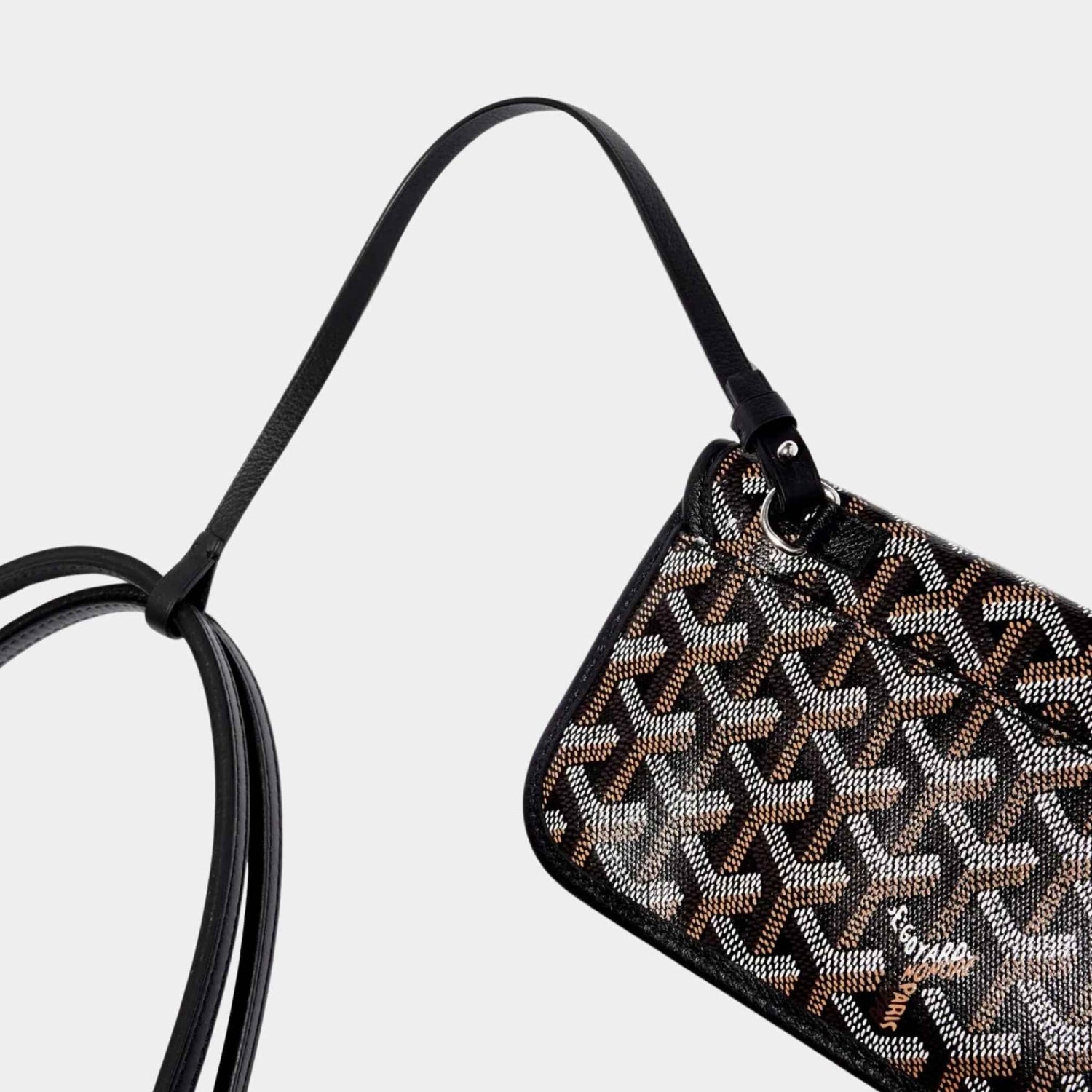 Goyard Hardy PM Bag, Black, Strap and Pouch View